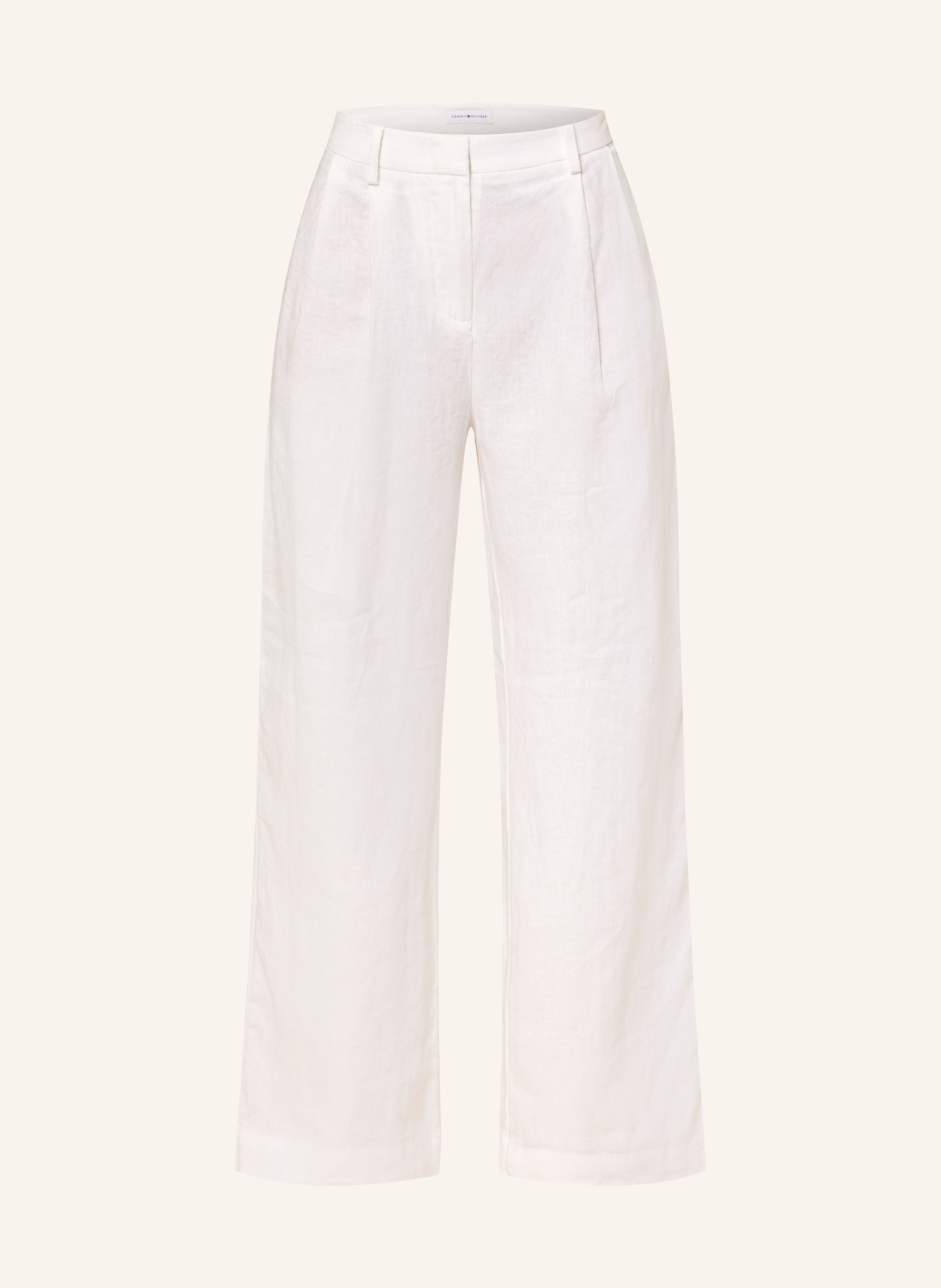 Tommy Hilfiger Marlenehose Aus Leinen weiss