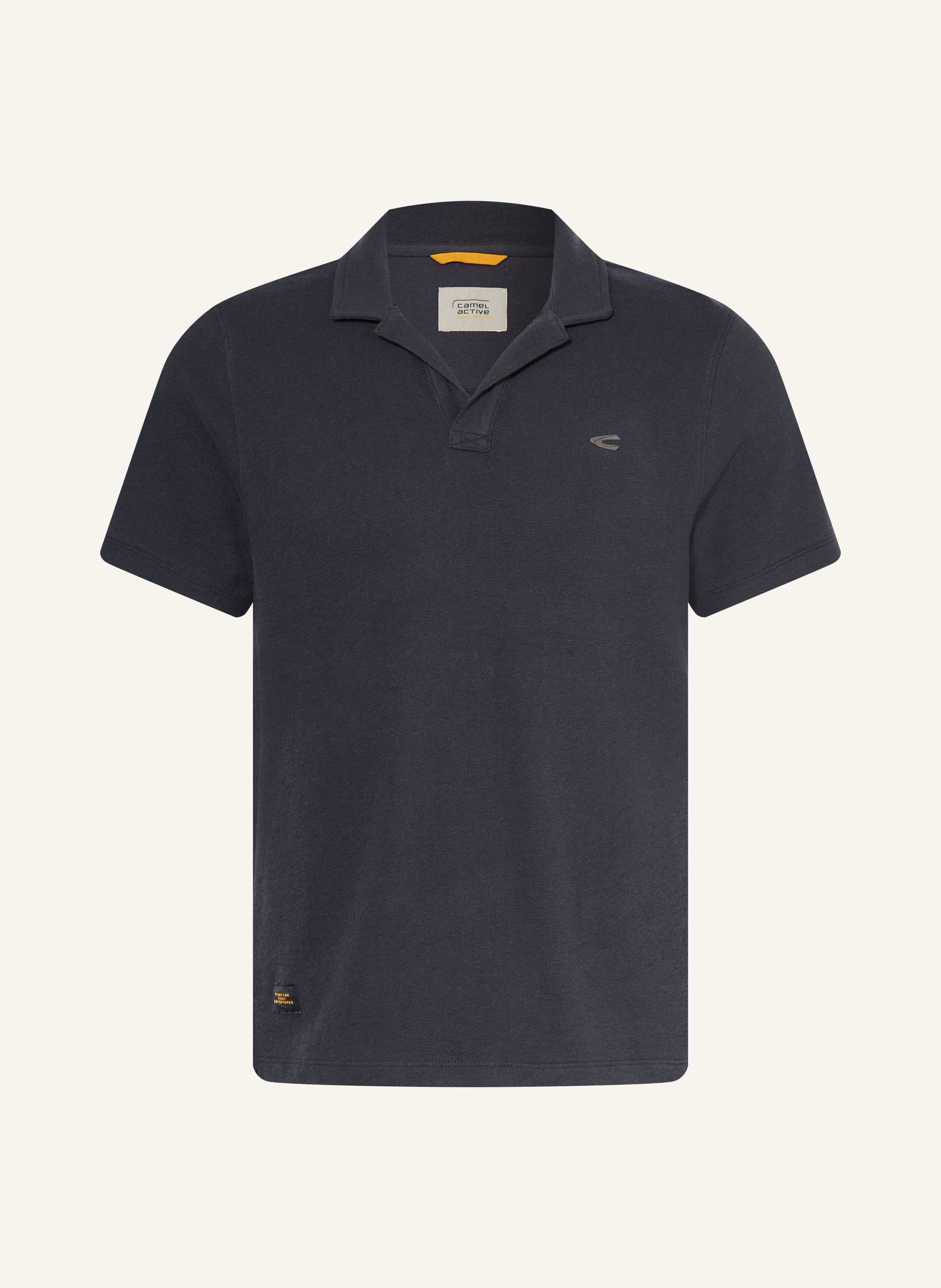 Camel Active Strick-Poloshirt blau