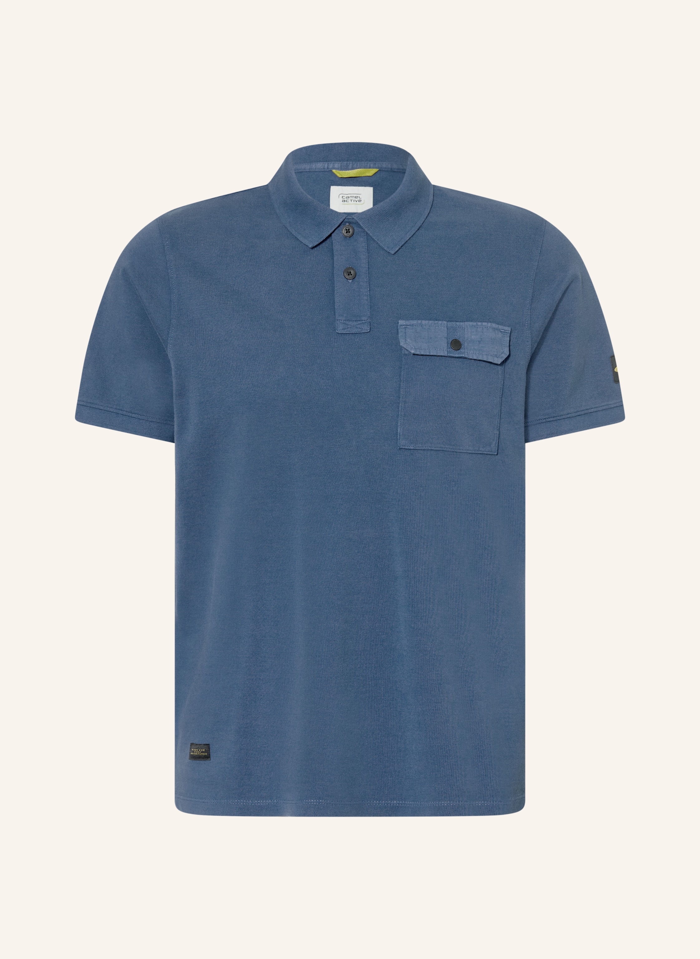 Camel Active Piqué-Poloshirt blau