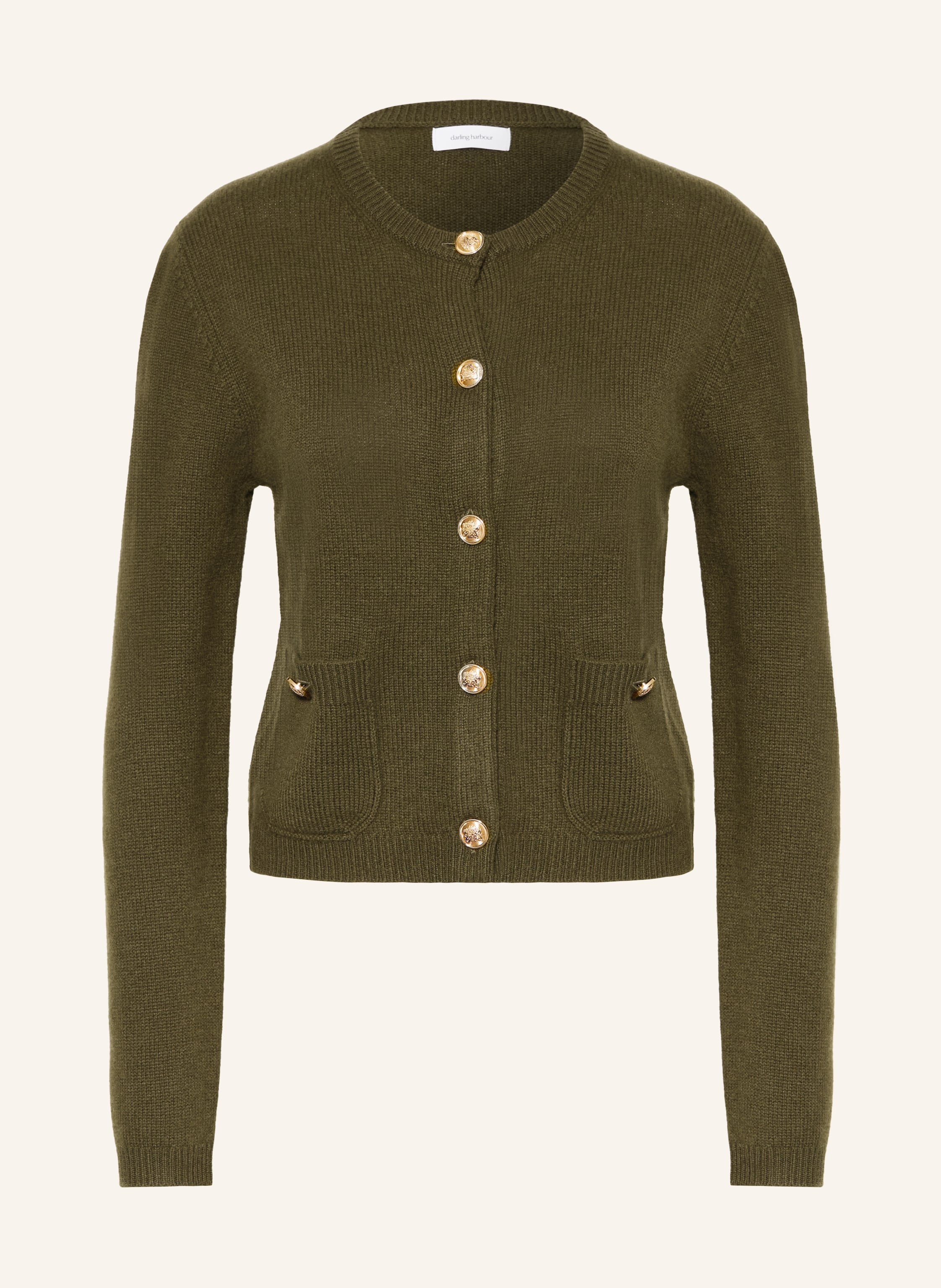 Darling Harbour Strickjacke Aus Cashmere gruen