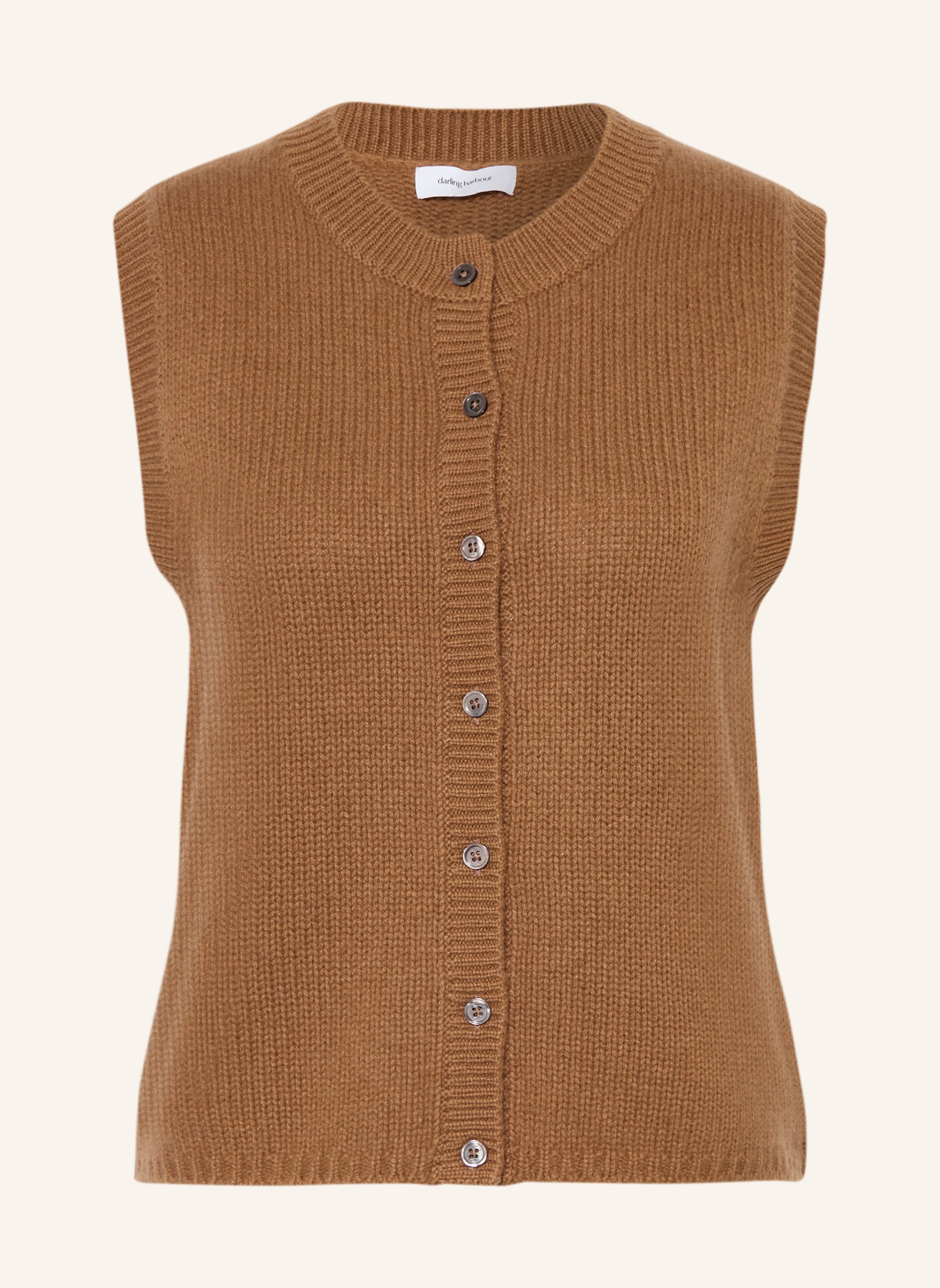 Darling Harbour Strickweste Aus Cashmere braun