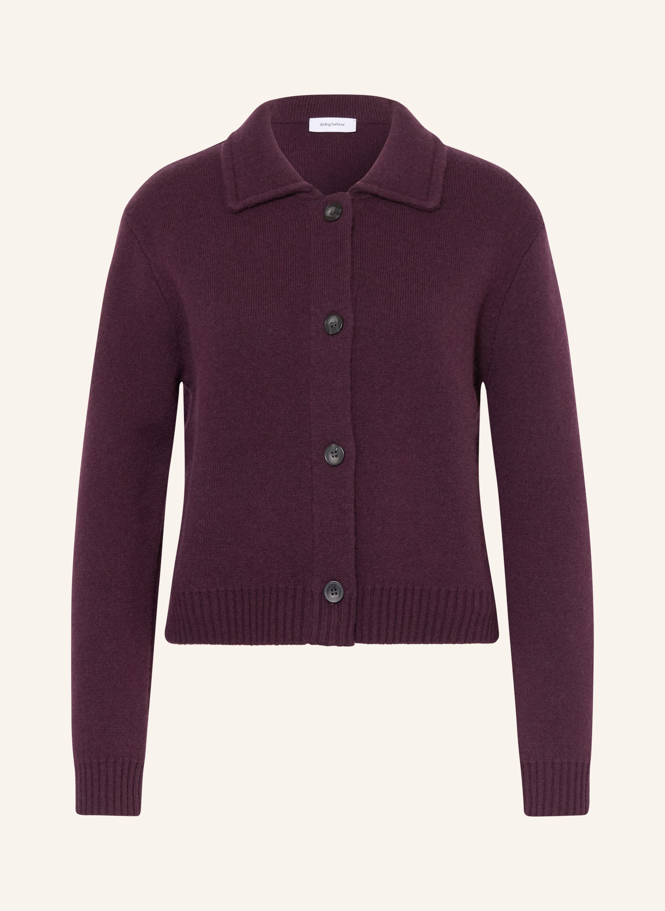 Darling Harbour Strickjacke Mit Cashmere lila