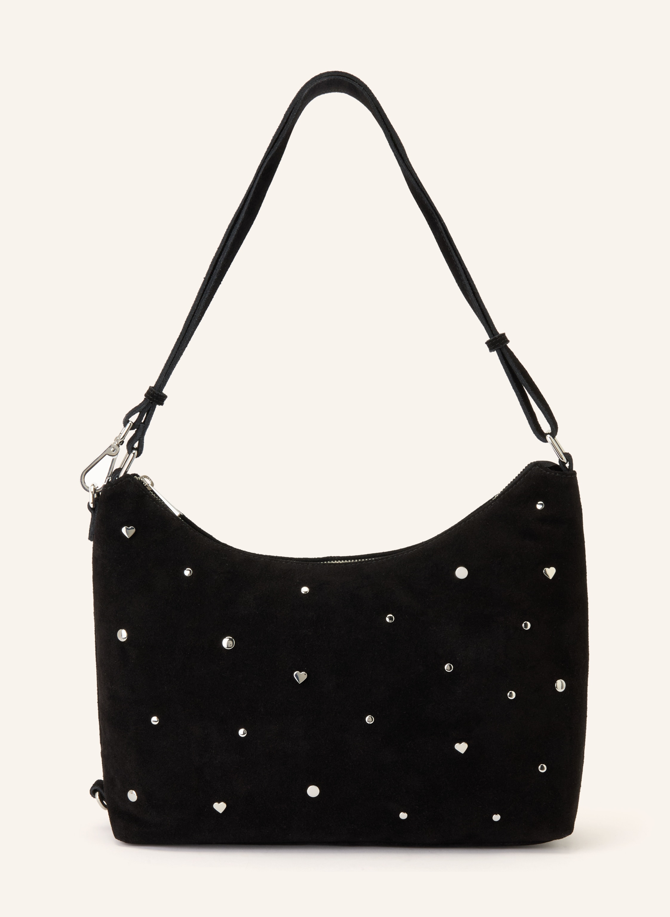 Núnoo Schultertasche Rio Sweetheart Mit Nieten schwarz