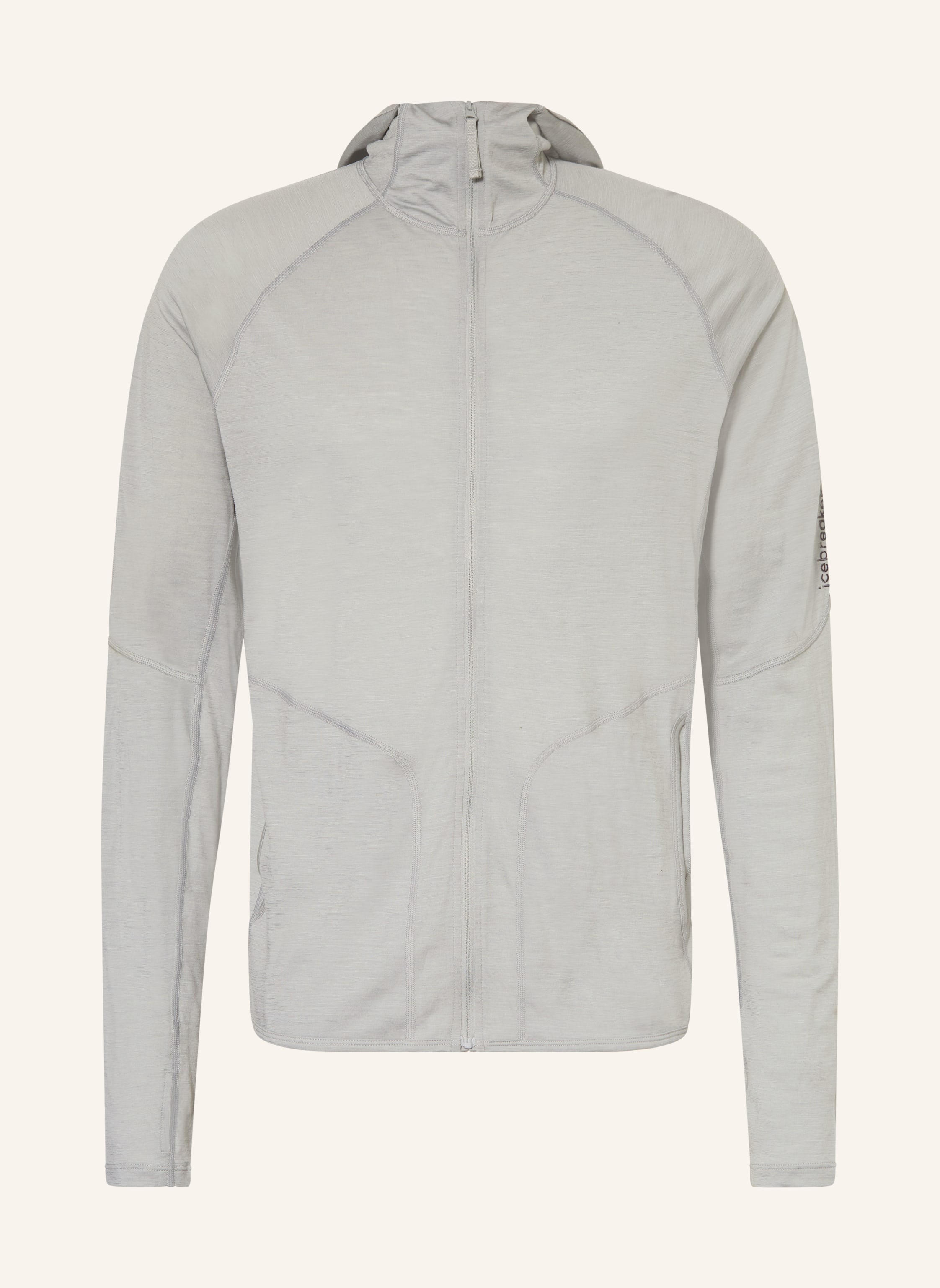 Icebreaker Midlayer-Jacke 150 Ace Aus Merinowolle grau