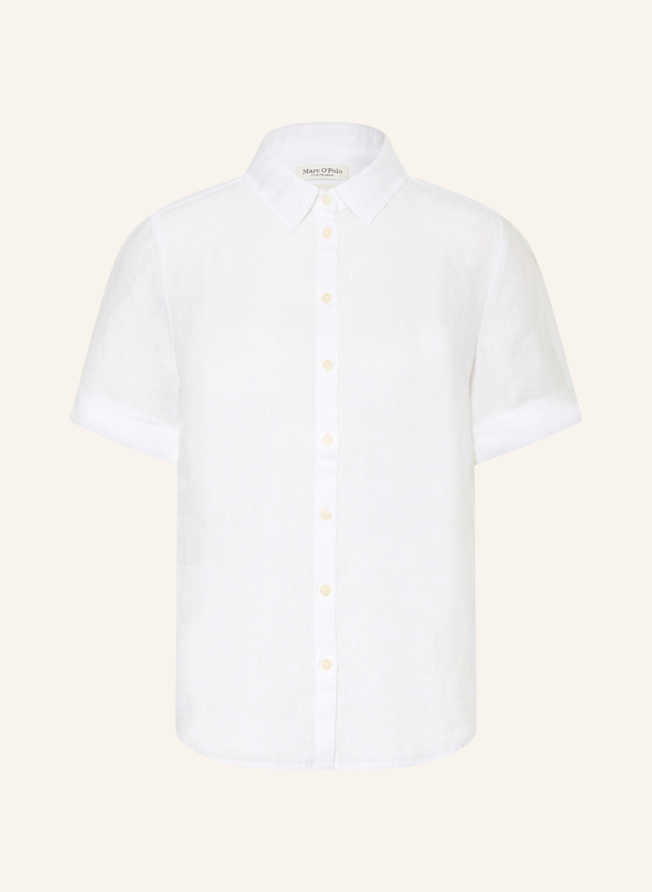 Marc O'polo Hemdbluse Aus Leinen weiss