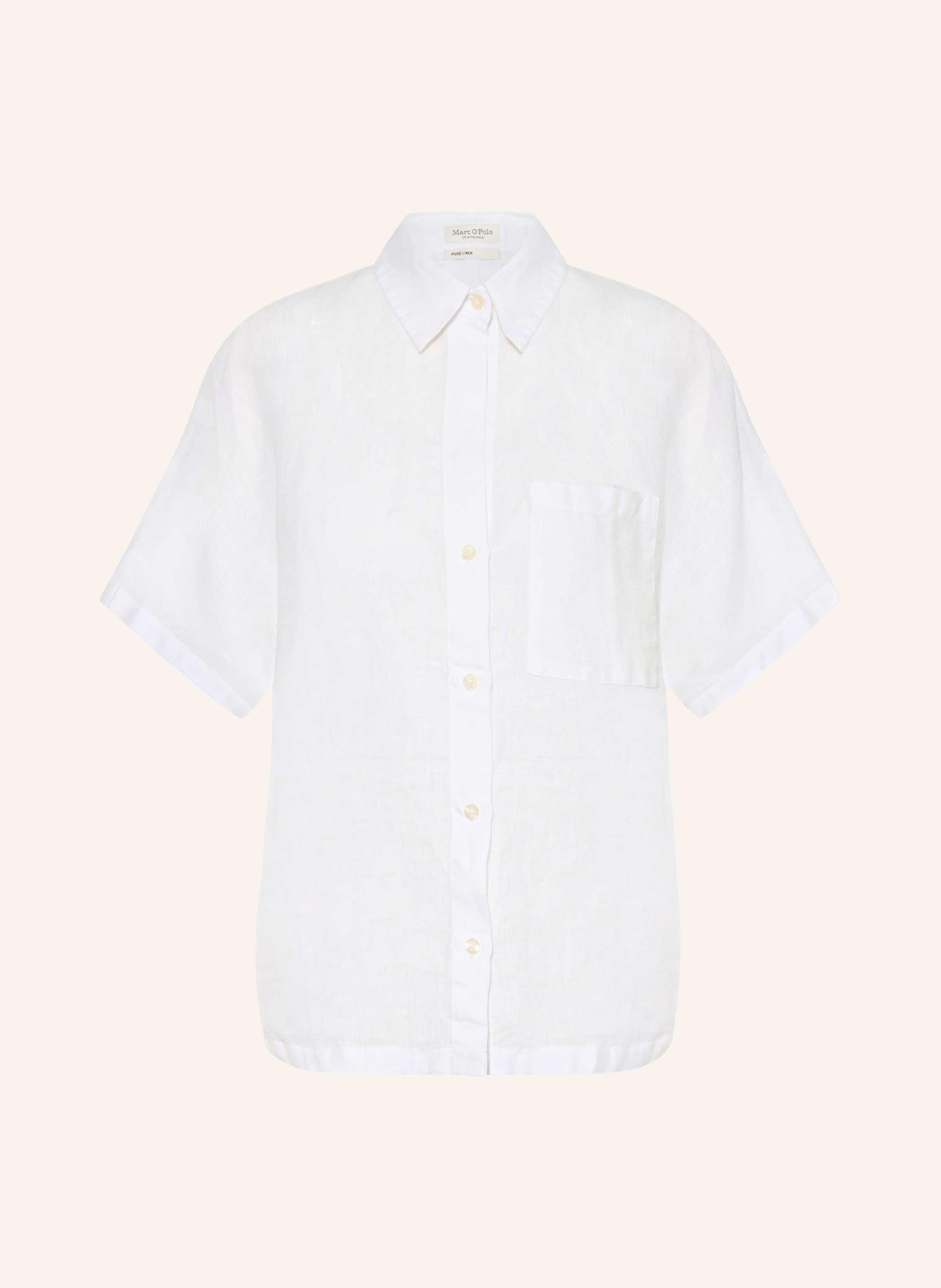 Marc O'polo Hemdbluse Aus Leinen weiss