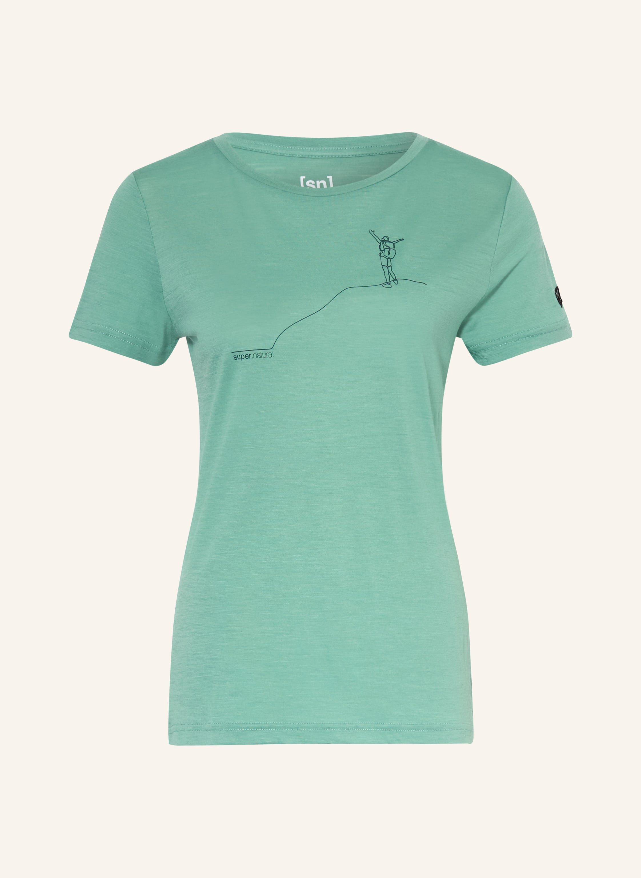 Super.Natural Funktionsshirt Bergglück Mit Merinowolle gruen