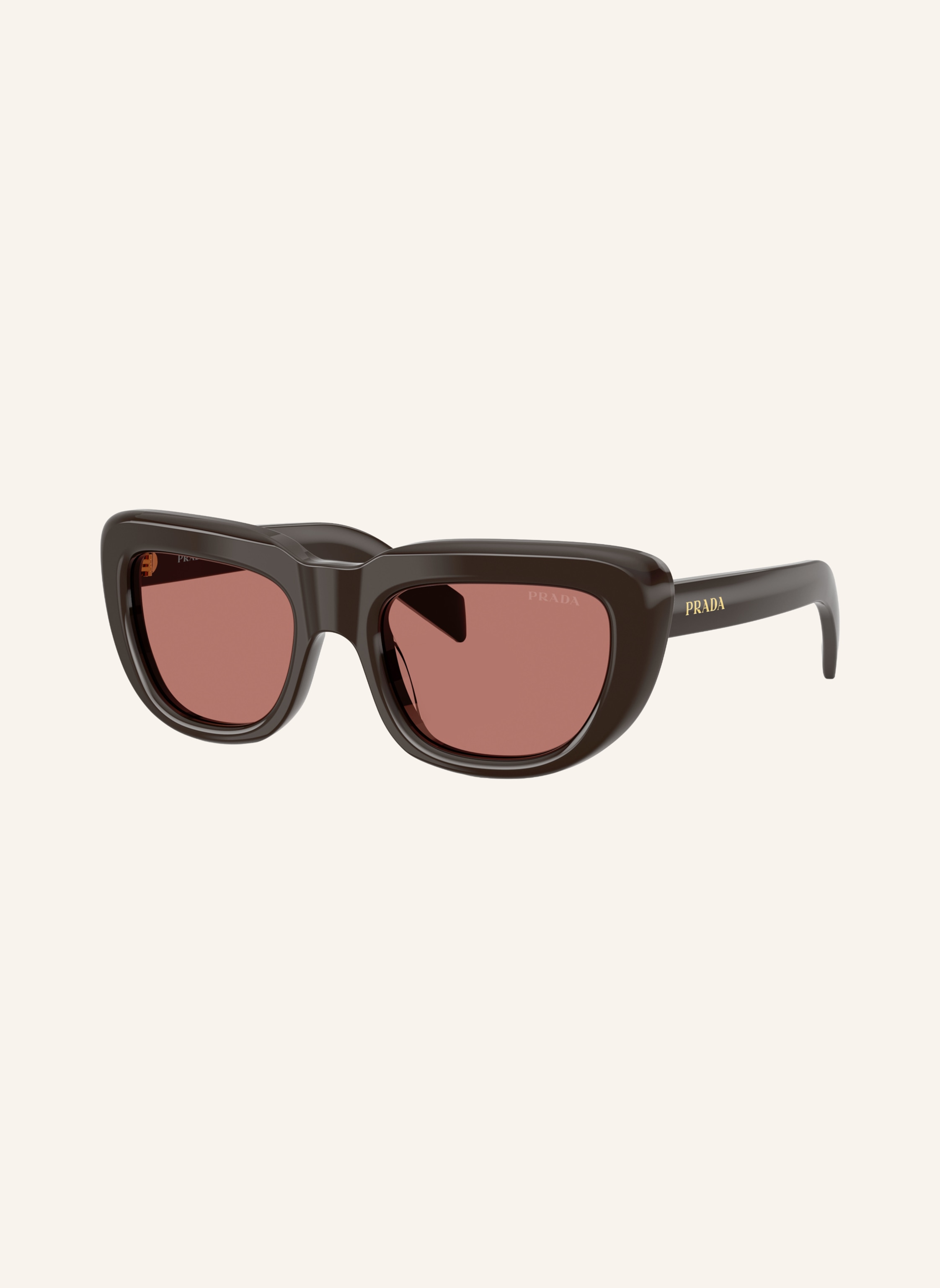 Prada Prada Sonnebrille Pr d07s braun in DUNKELBRAUN/ ROT