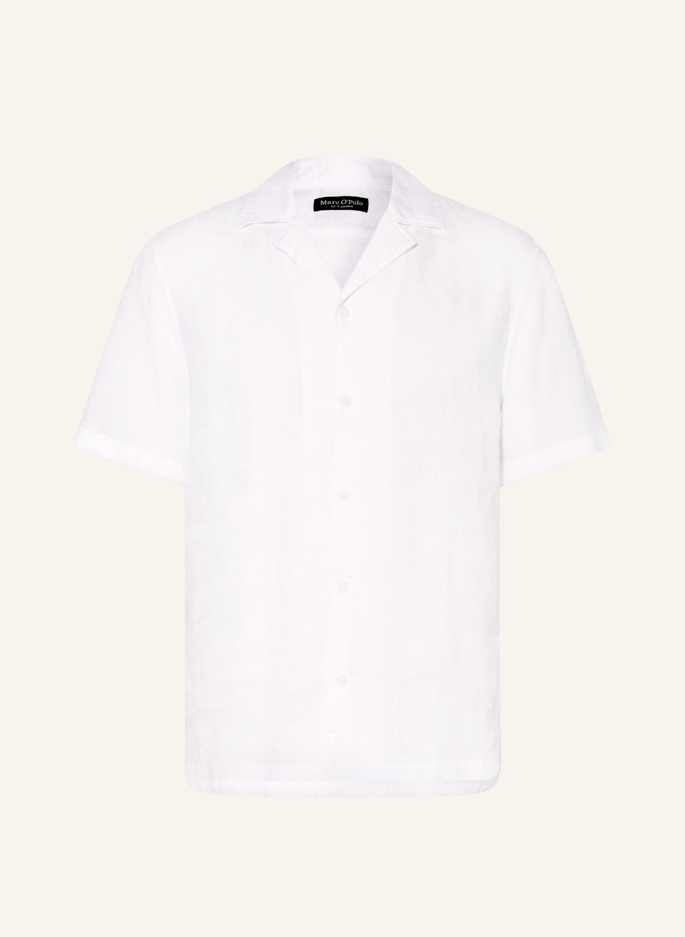 Marc O'polo Resorthemd Regular Fit Aus Leinen weiss