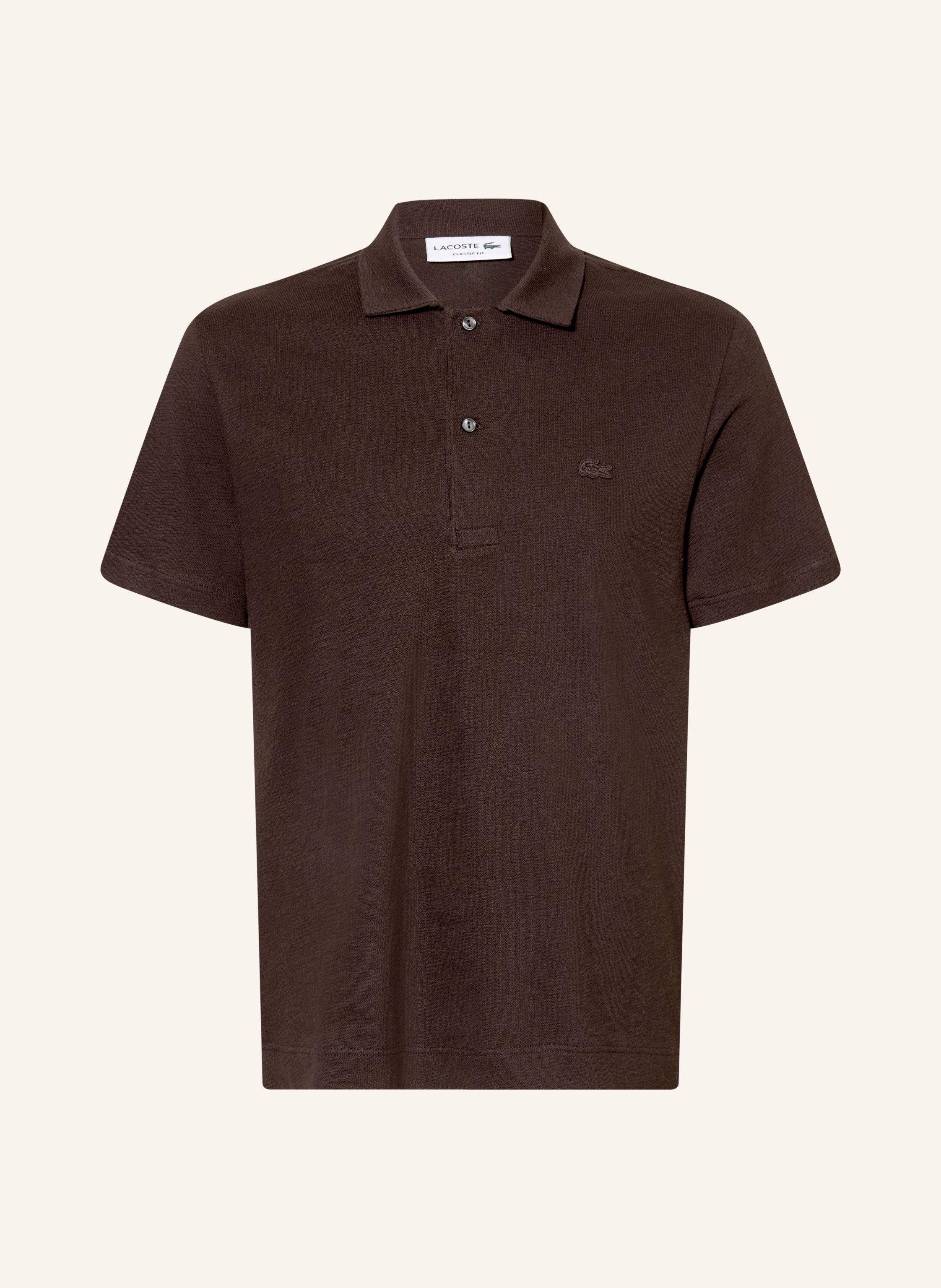Lacoste Strick-Poloshirt braun
