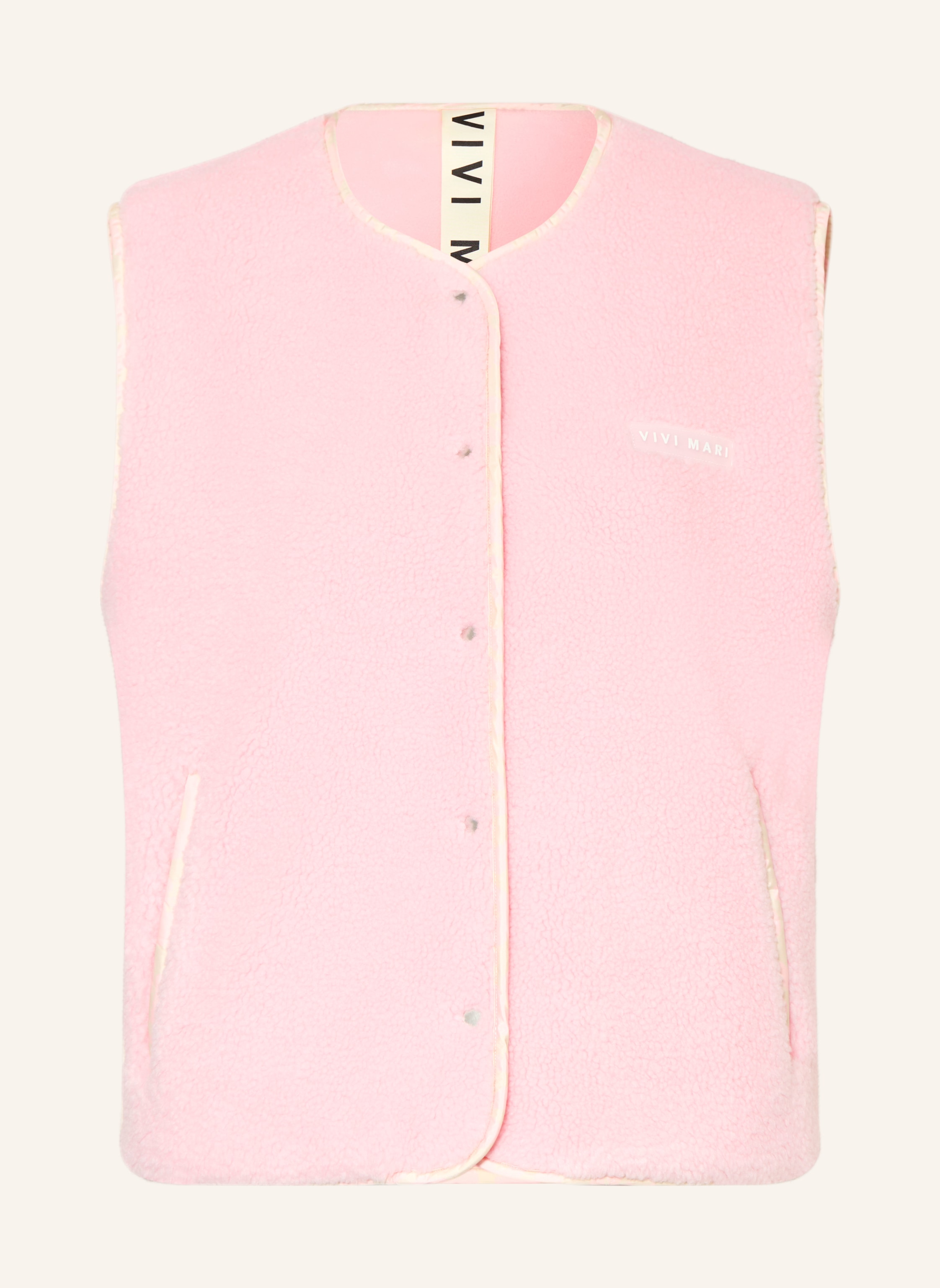 Vivi Mari Teddyfell-Weste rosa