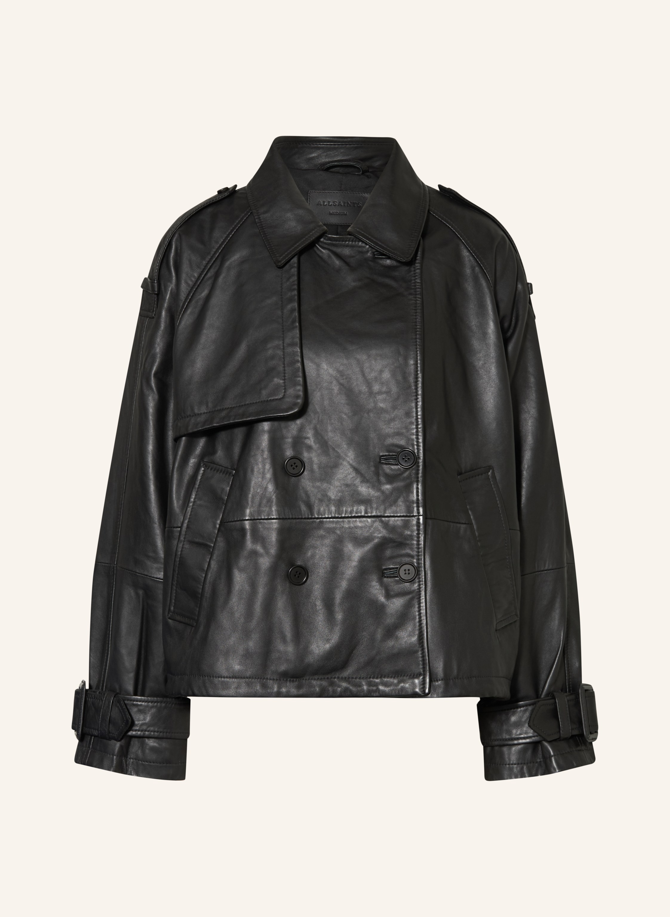 Allsaints Lederjacke Reya schwarz
