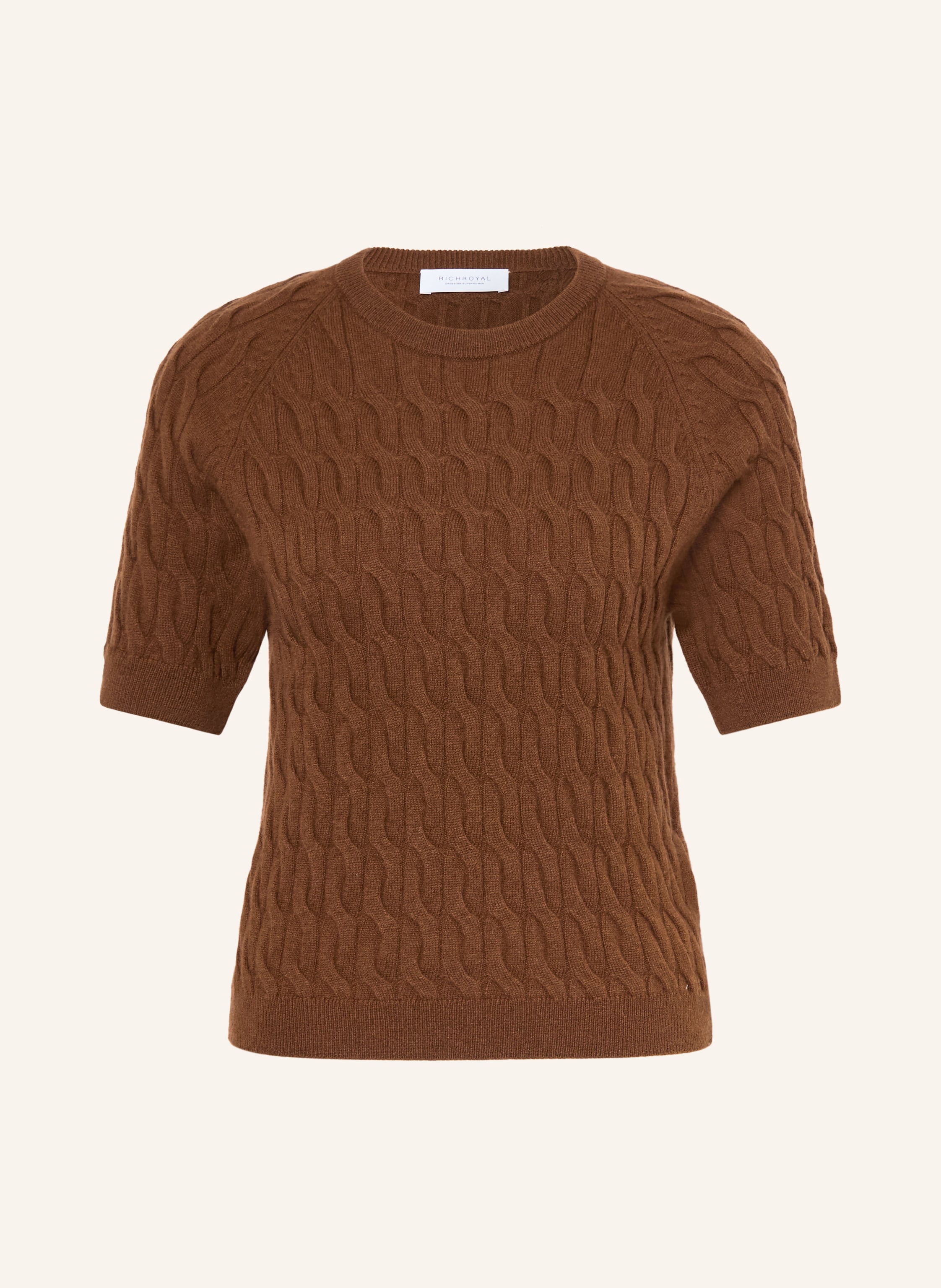 Rich & Royal Strickshirt Mit Merinowolle Und Cashmere braun
