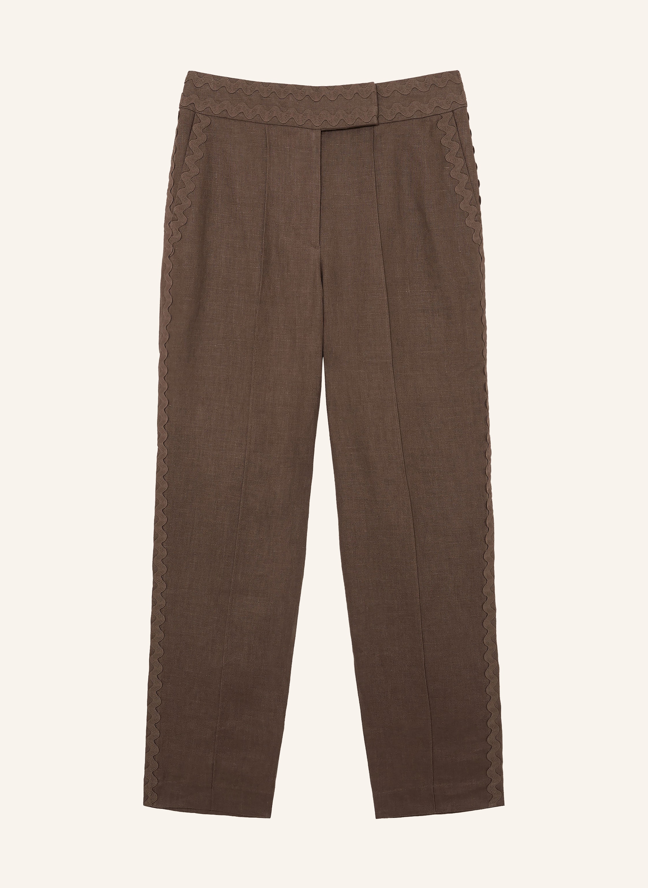 Reiss 7/8-Chino Mila Aus Leinen braun