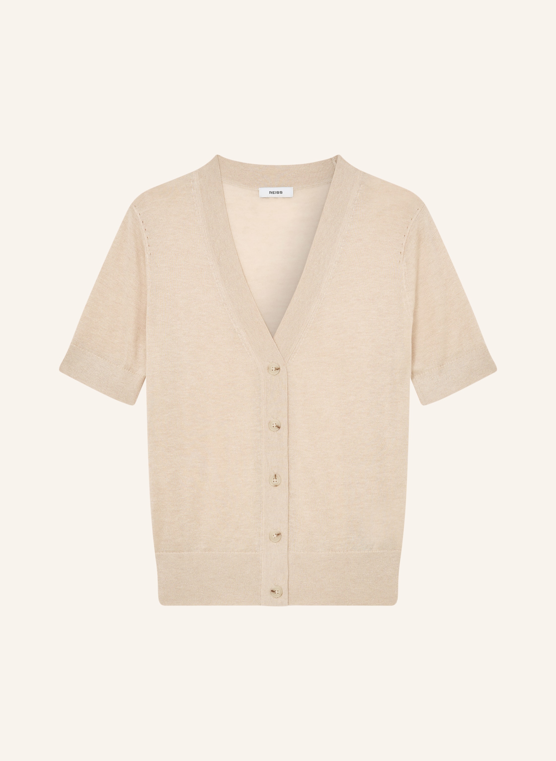 Reiss Strickjacke Seren beige