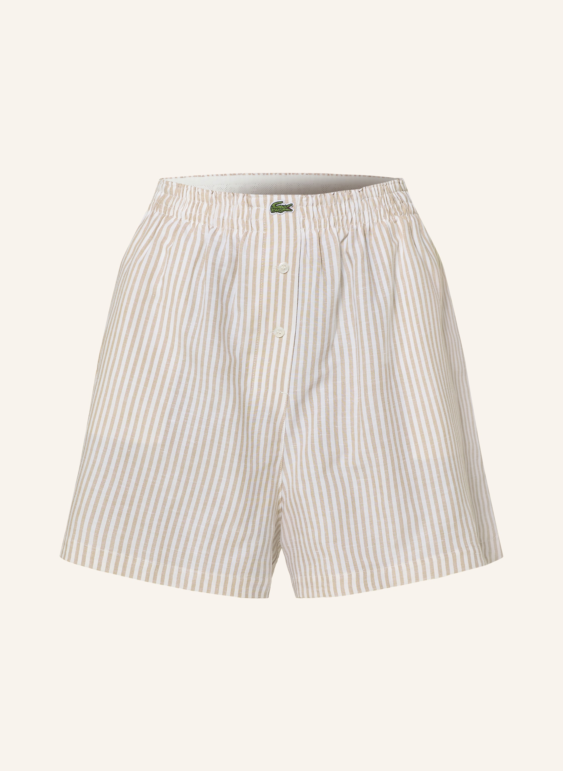 Lacoste Shorts Mit Leinen beige