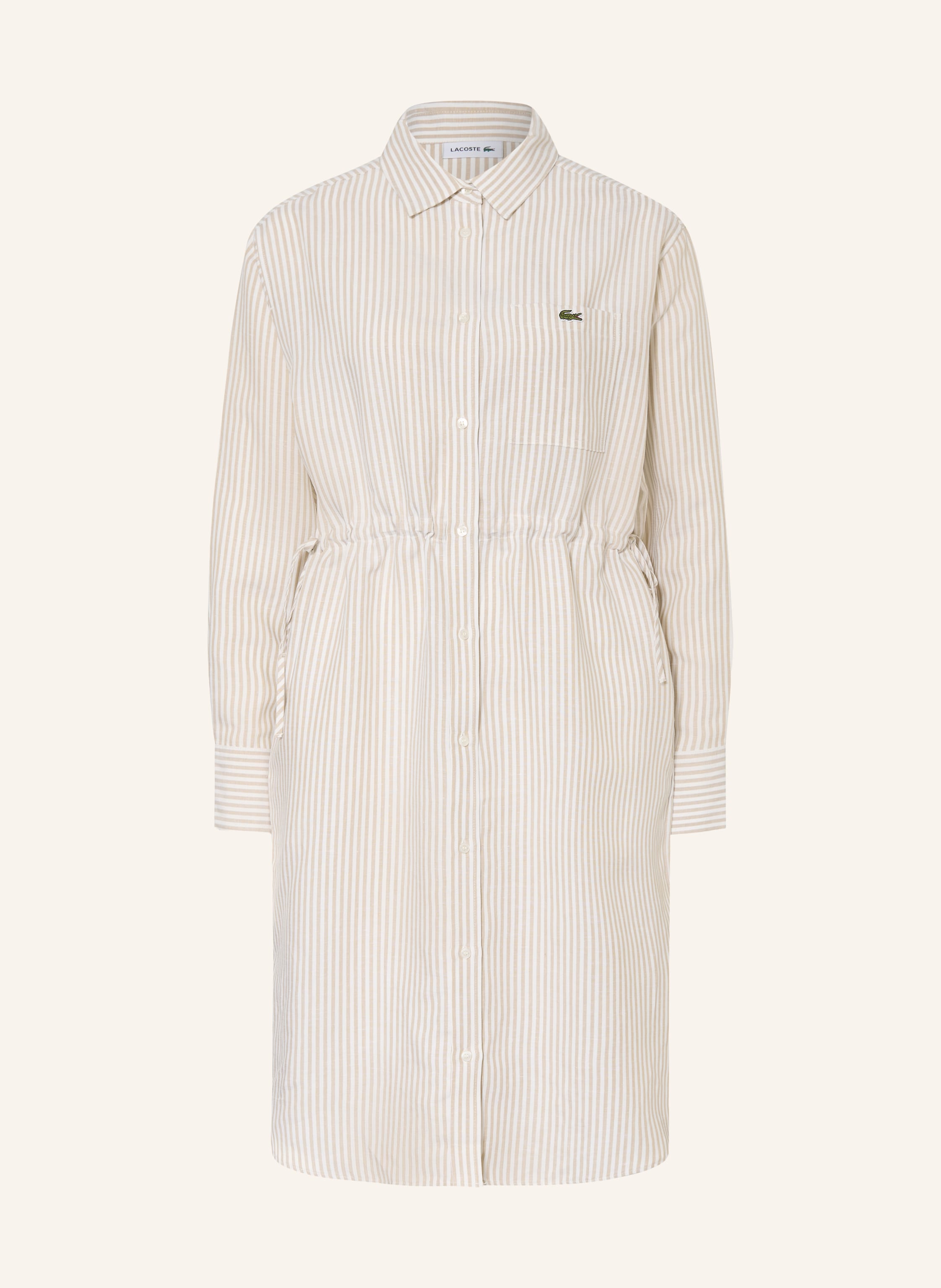Lacoste Hemdblusenkleid beige