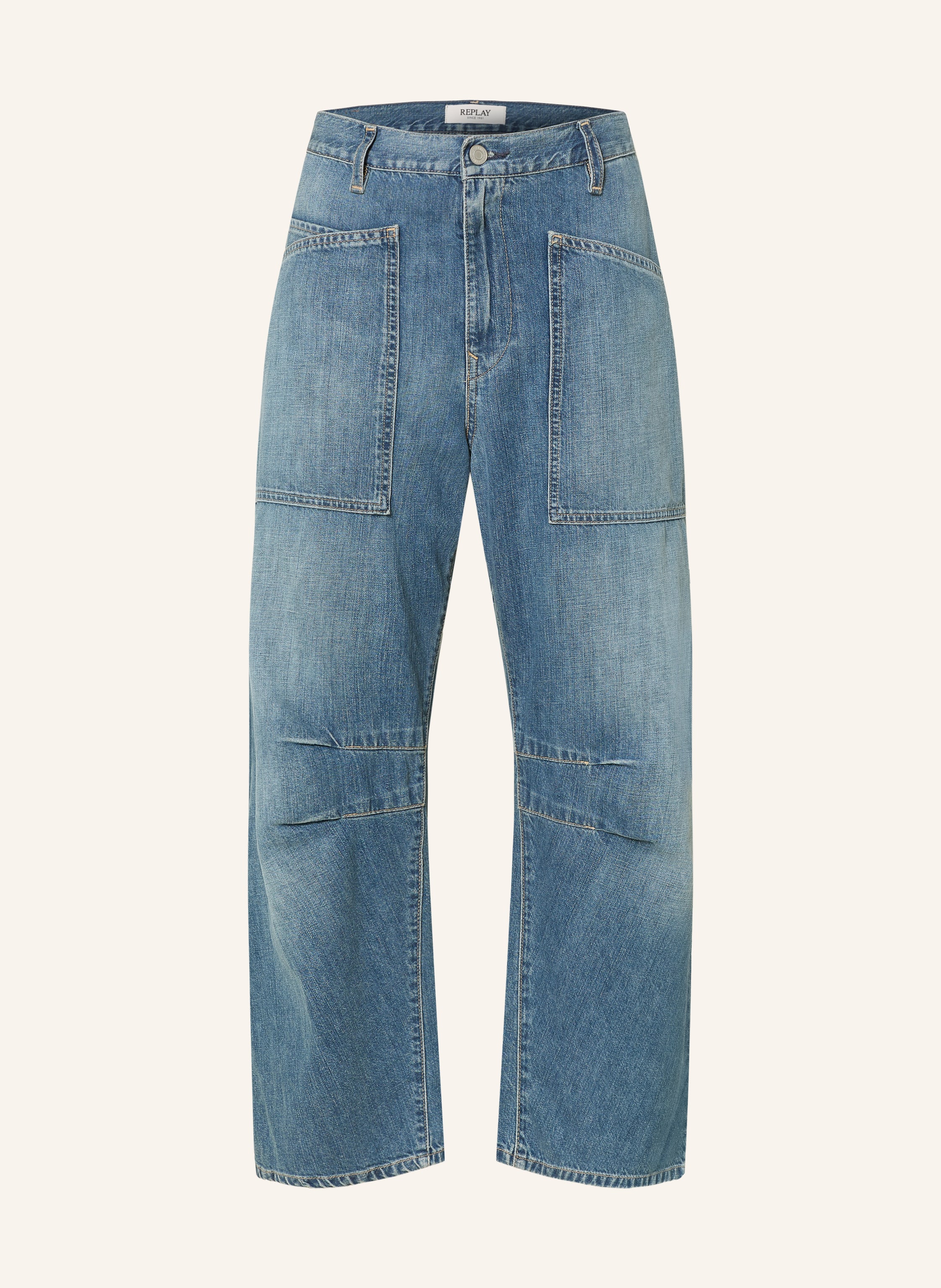 Replay Barrel Jeans blau