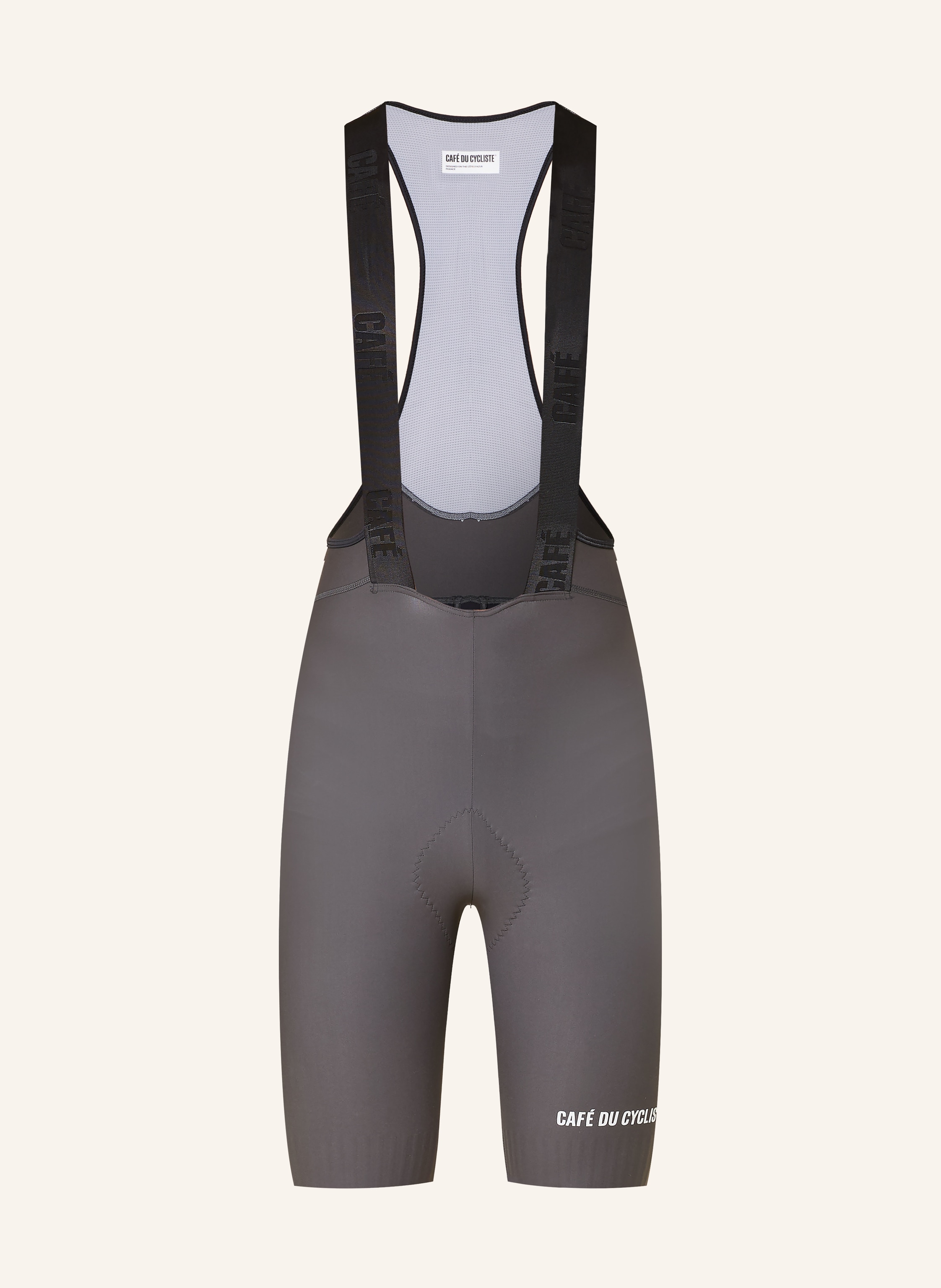 Café Du Cycliste Radhose Mit Trägern Und Gepolstertem Einsatz Marinette grau