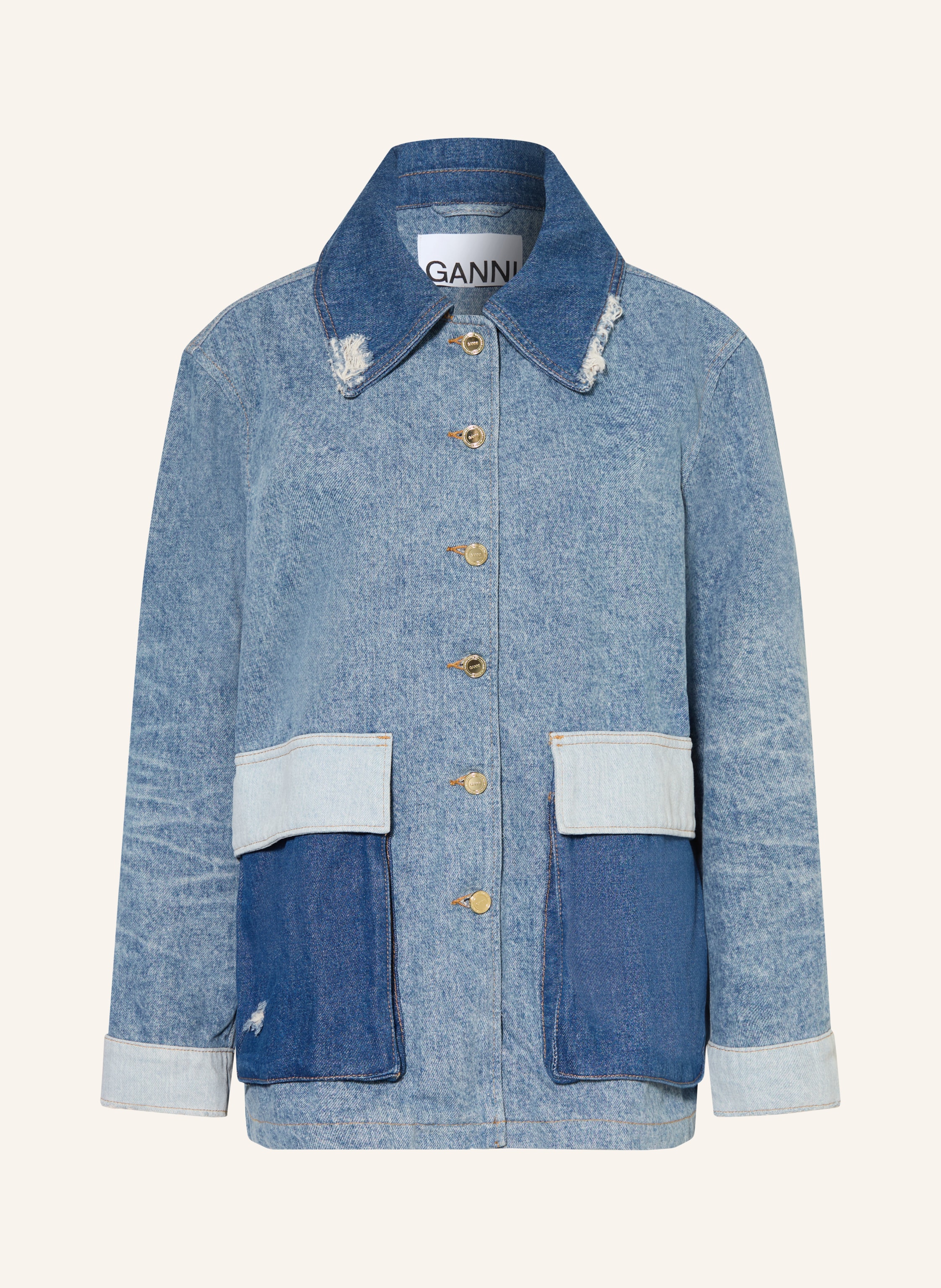 Ganni Jeansjacke blau