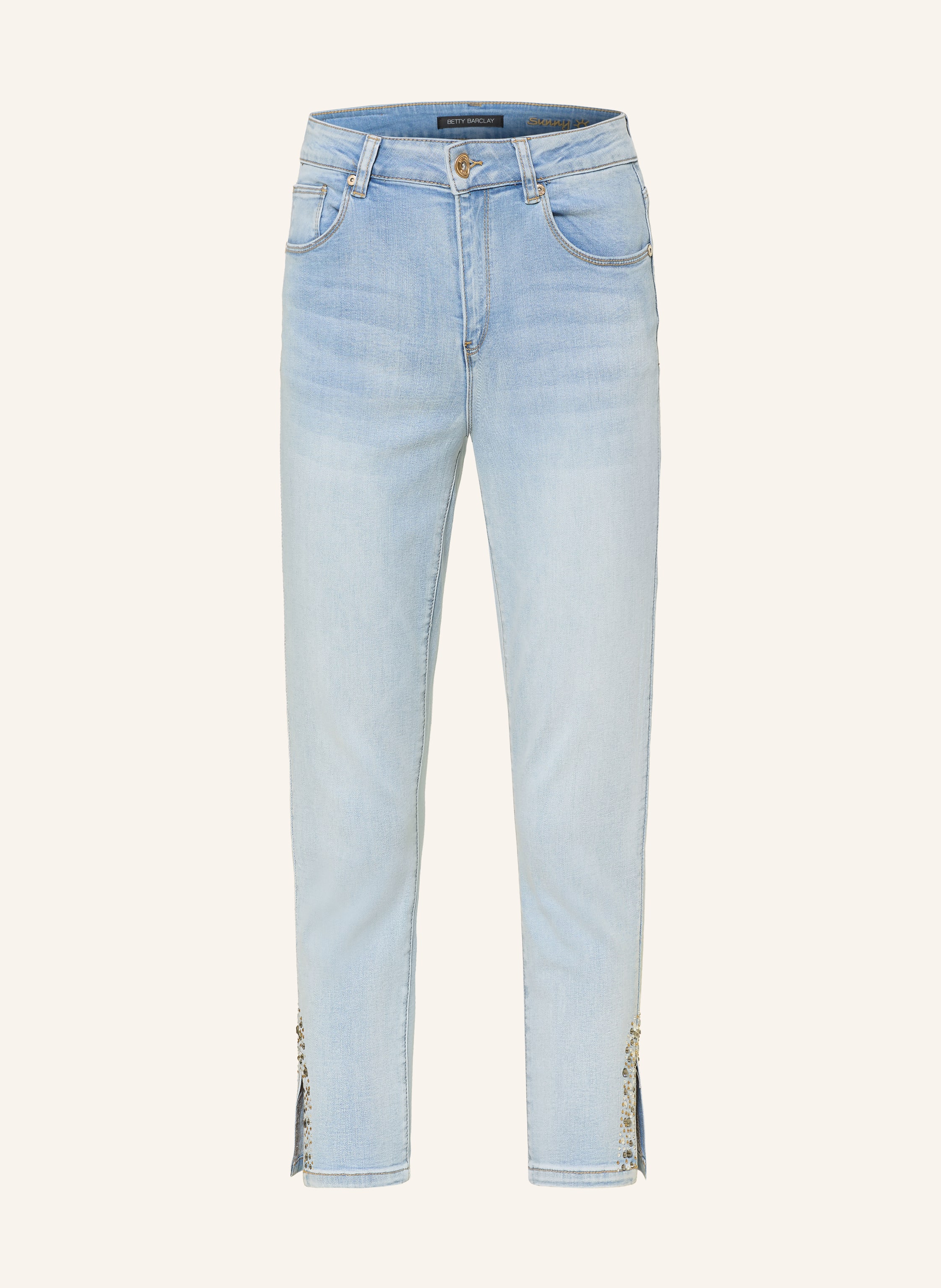Betty Barclay Cropped Jeans Mit Schmucksteinen blau