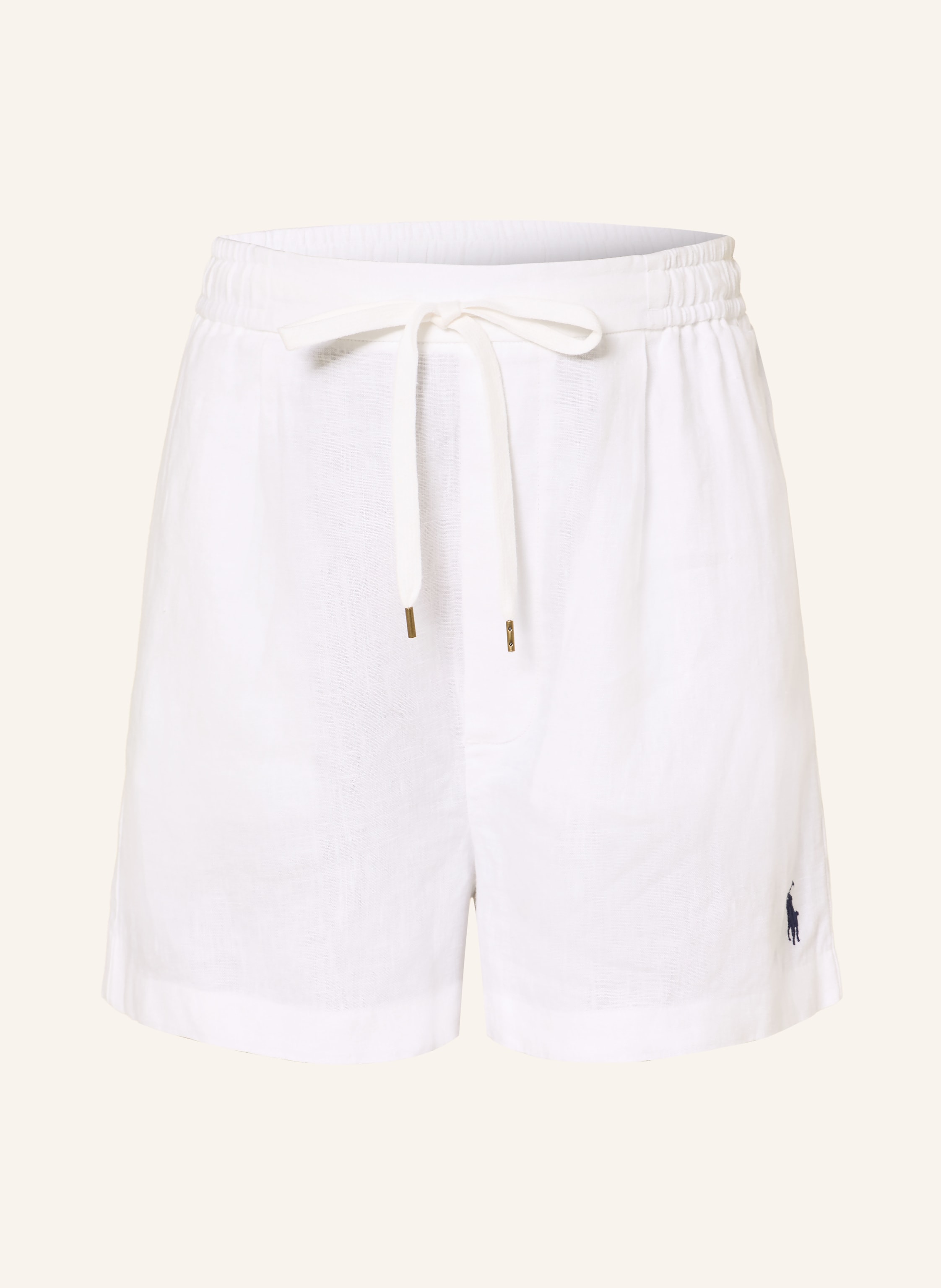 POLO RALPH LAUREN Linen shorts in white