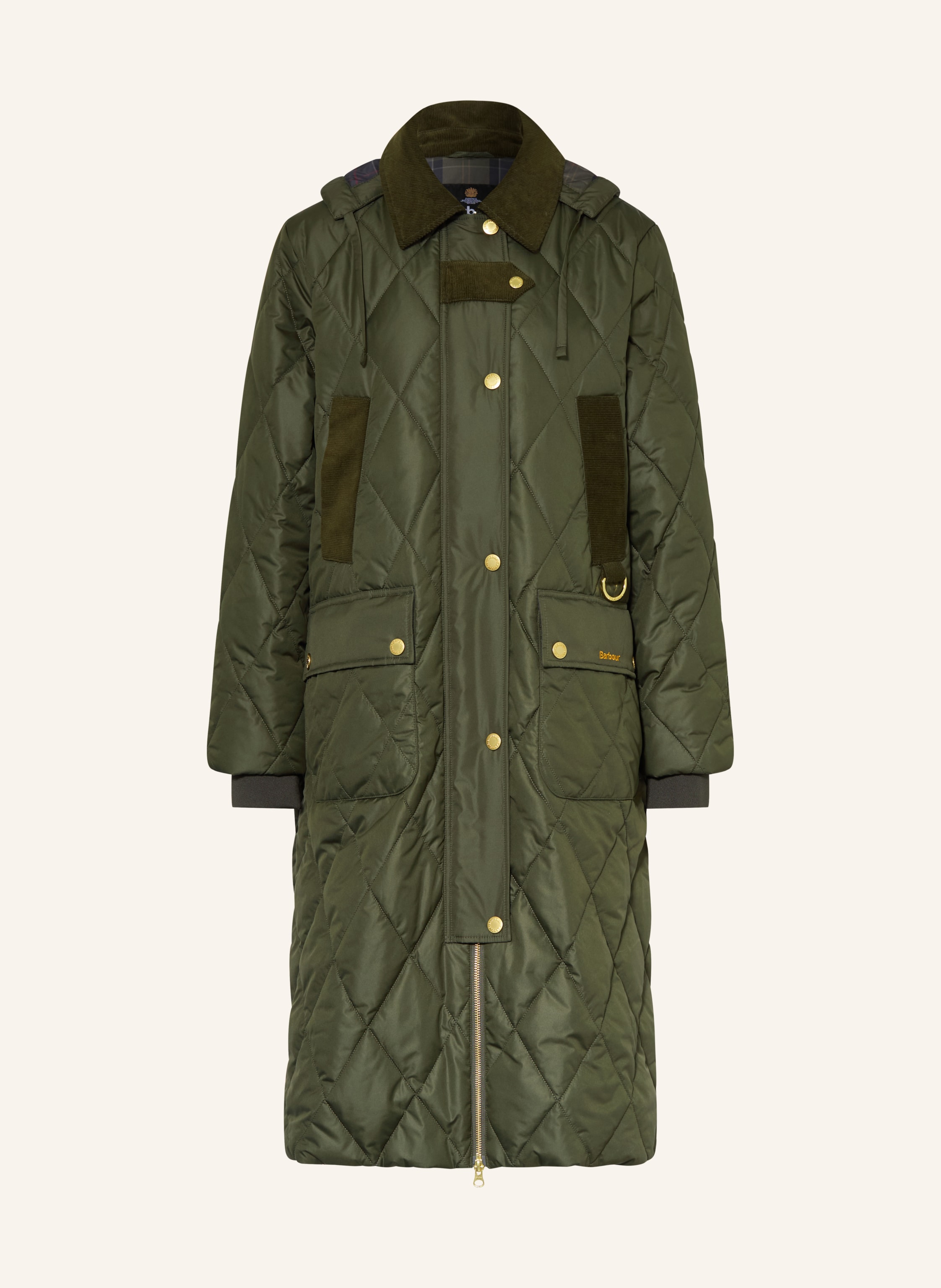 Barbour Steppmantel Rudson Im Materialmix gruen