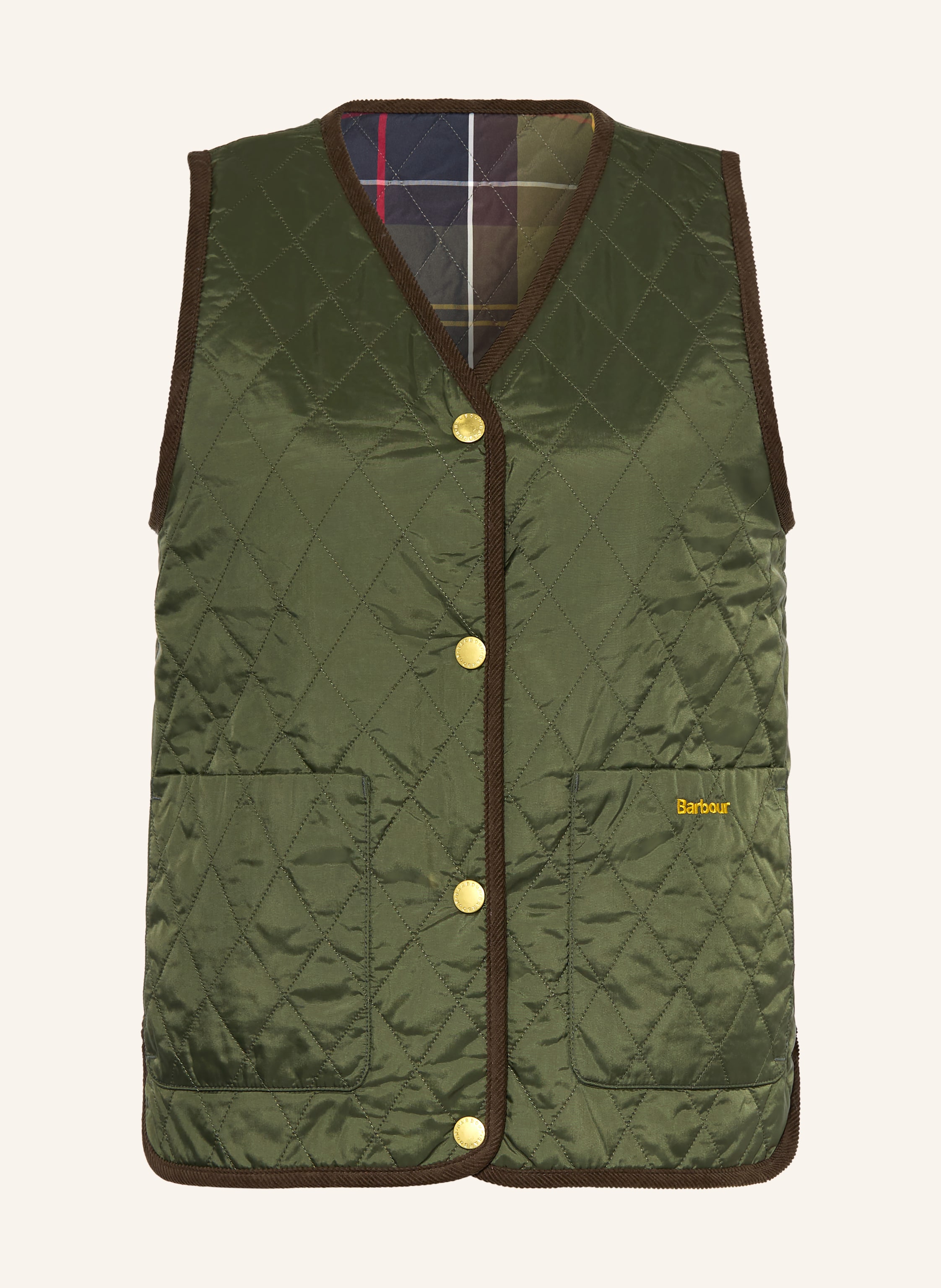 Barbour Steppweste Icons Liner Zum Wenden gruen