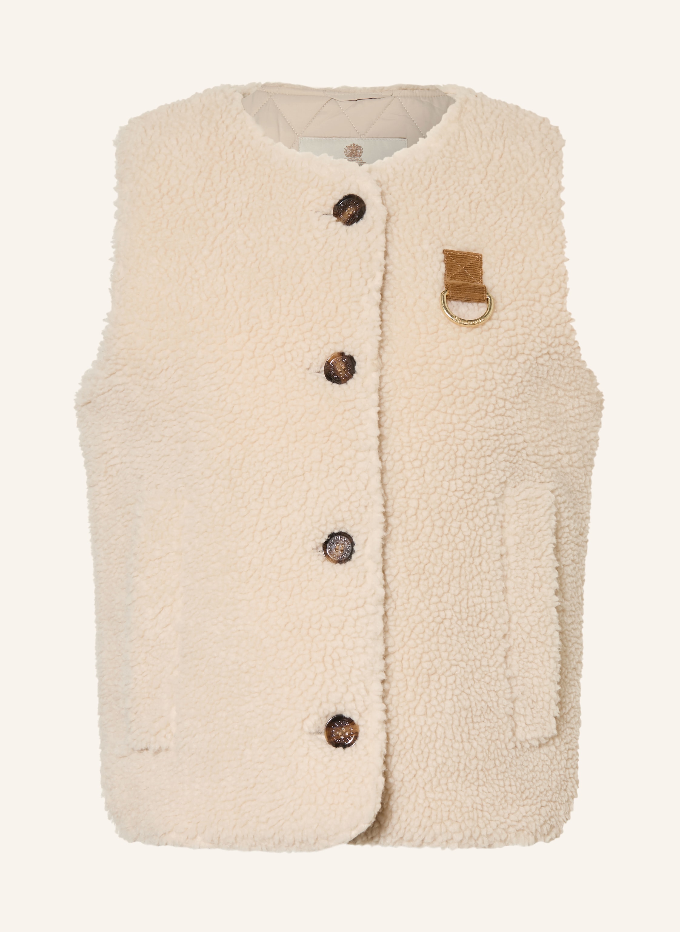 Barbour Teddyfell-Weste Bowes weiss
