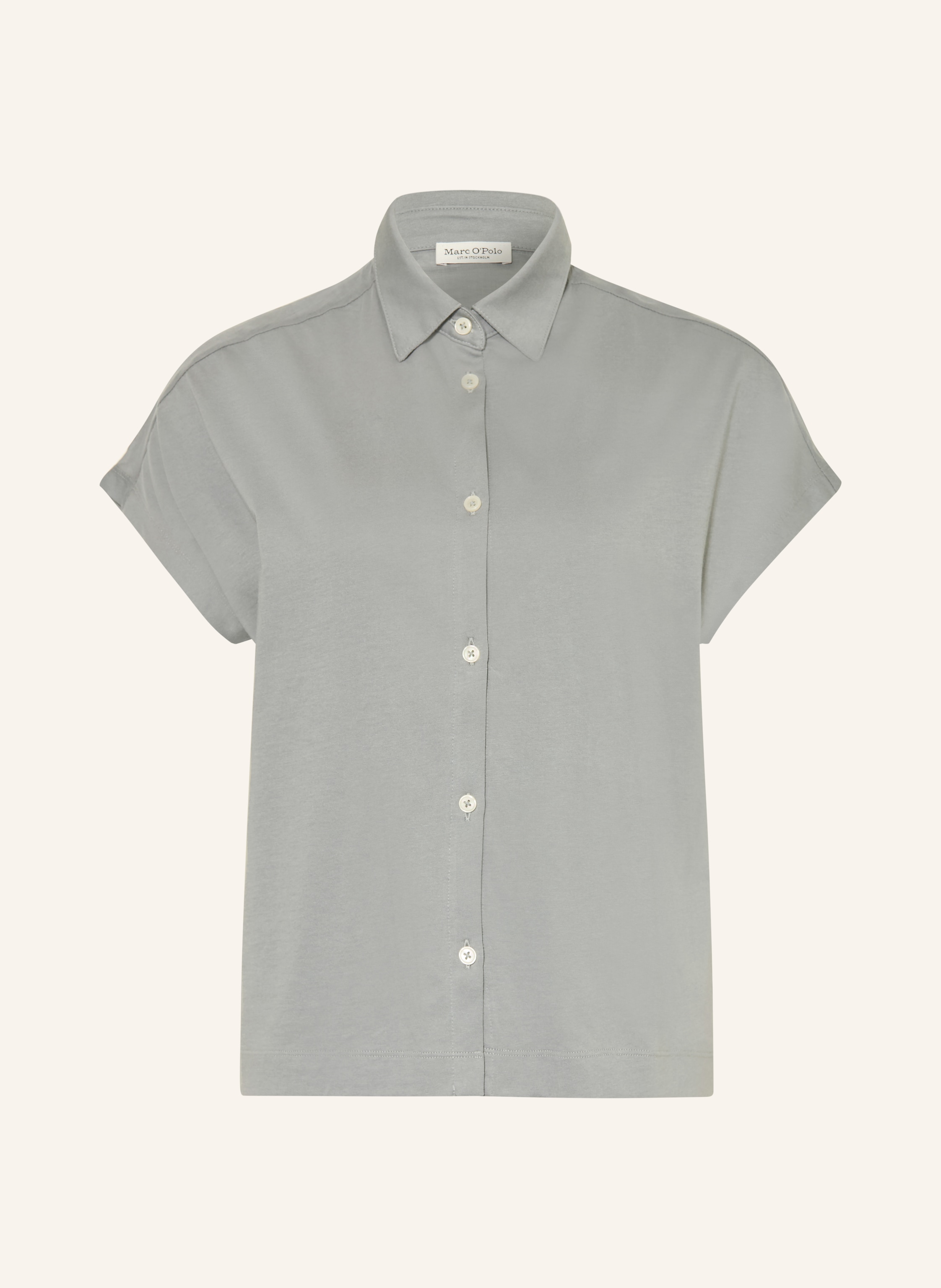 Marc O'polo Hemdbluse Aus Jersey grau