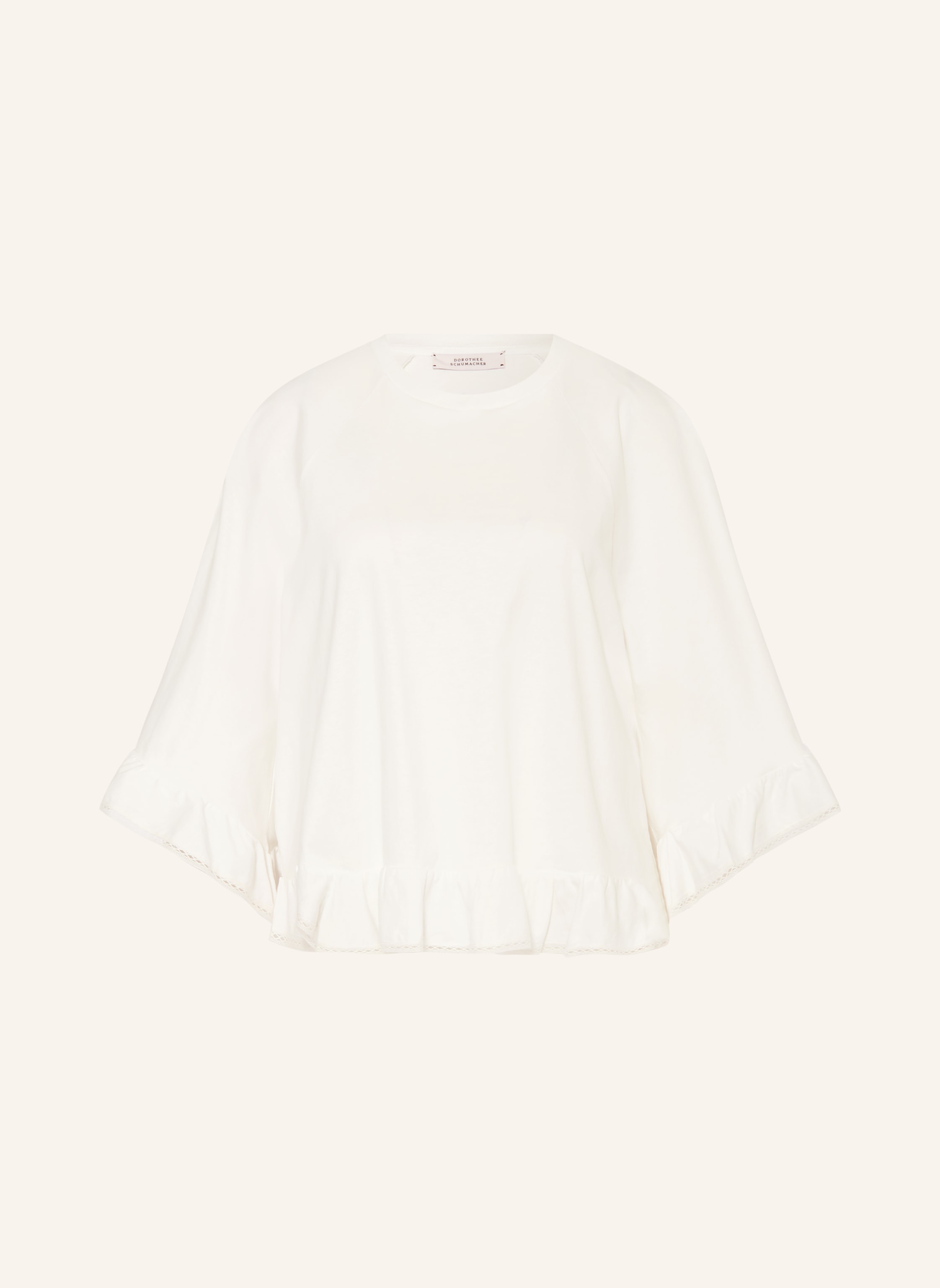 DOROTHEE SCHUMACHER Off-shoulder shirt SOFT VOLUME in white