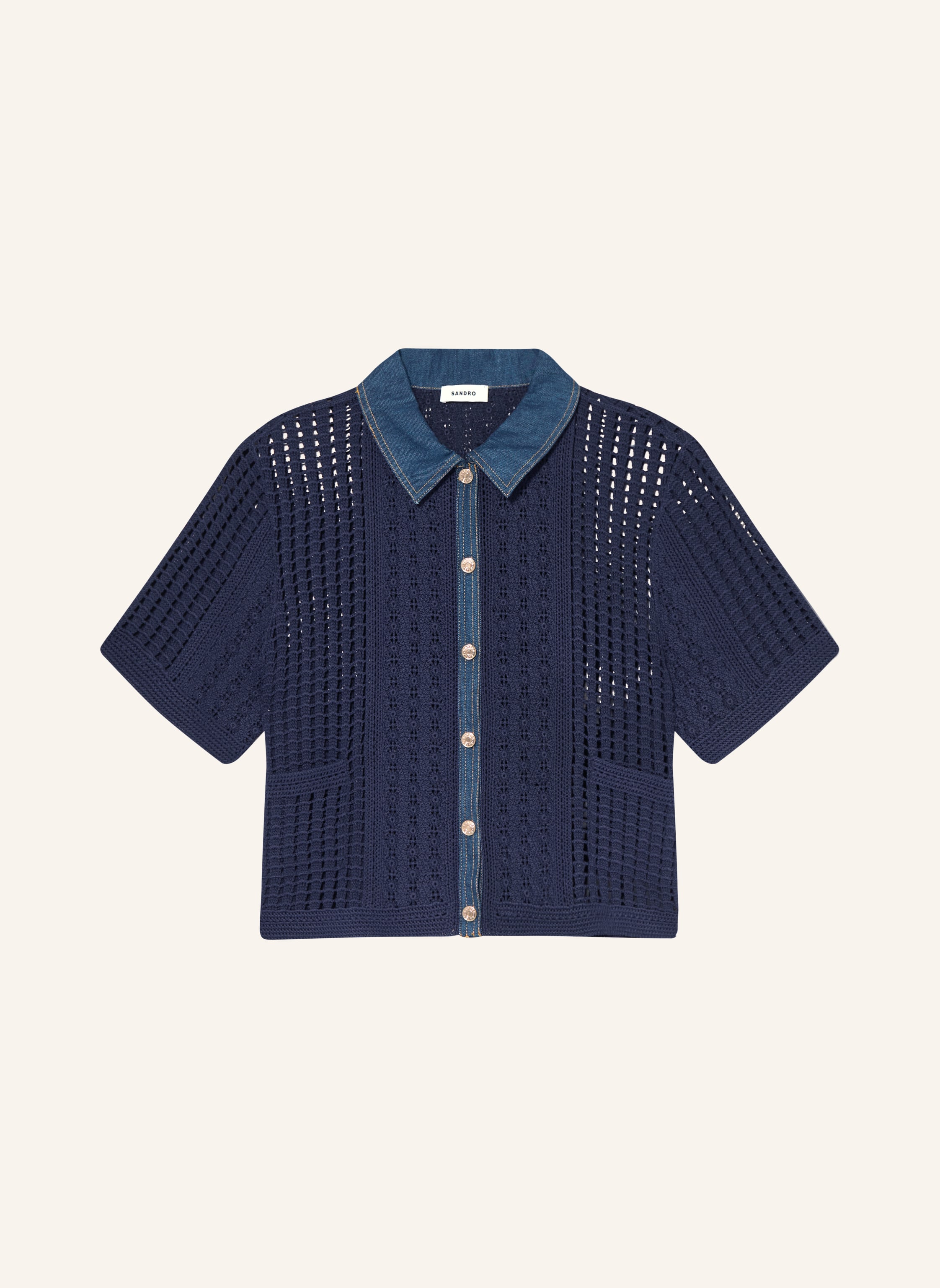 Sandro Strickjacke blau