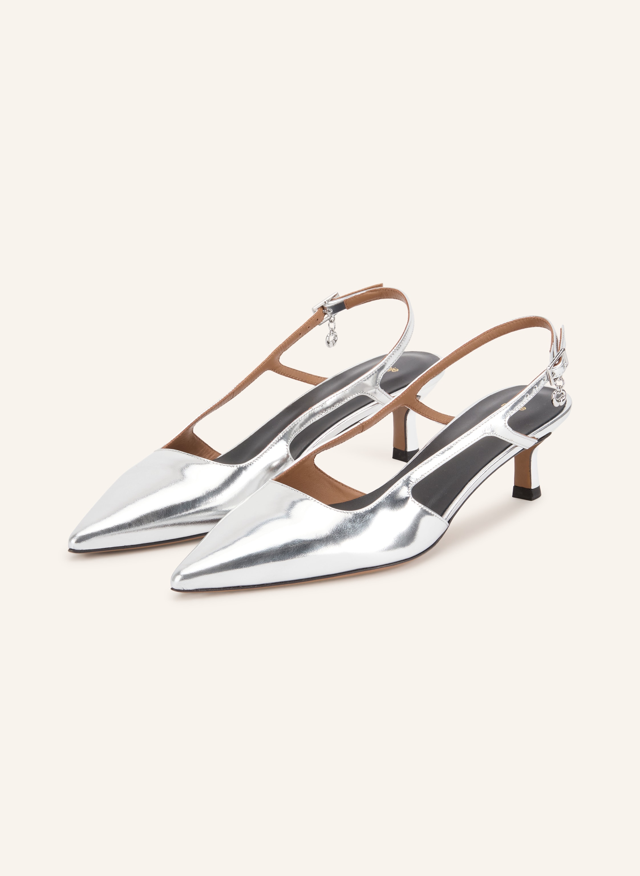Maje Slingpumps silber