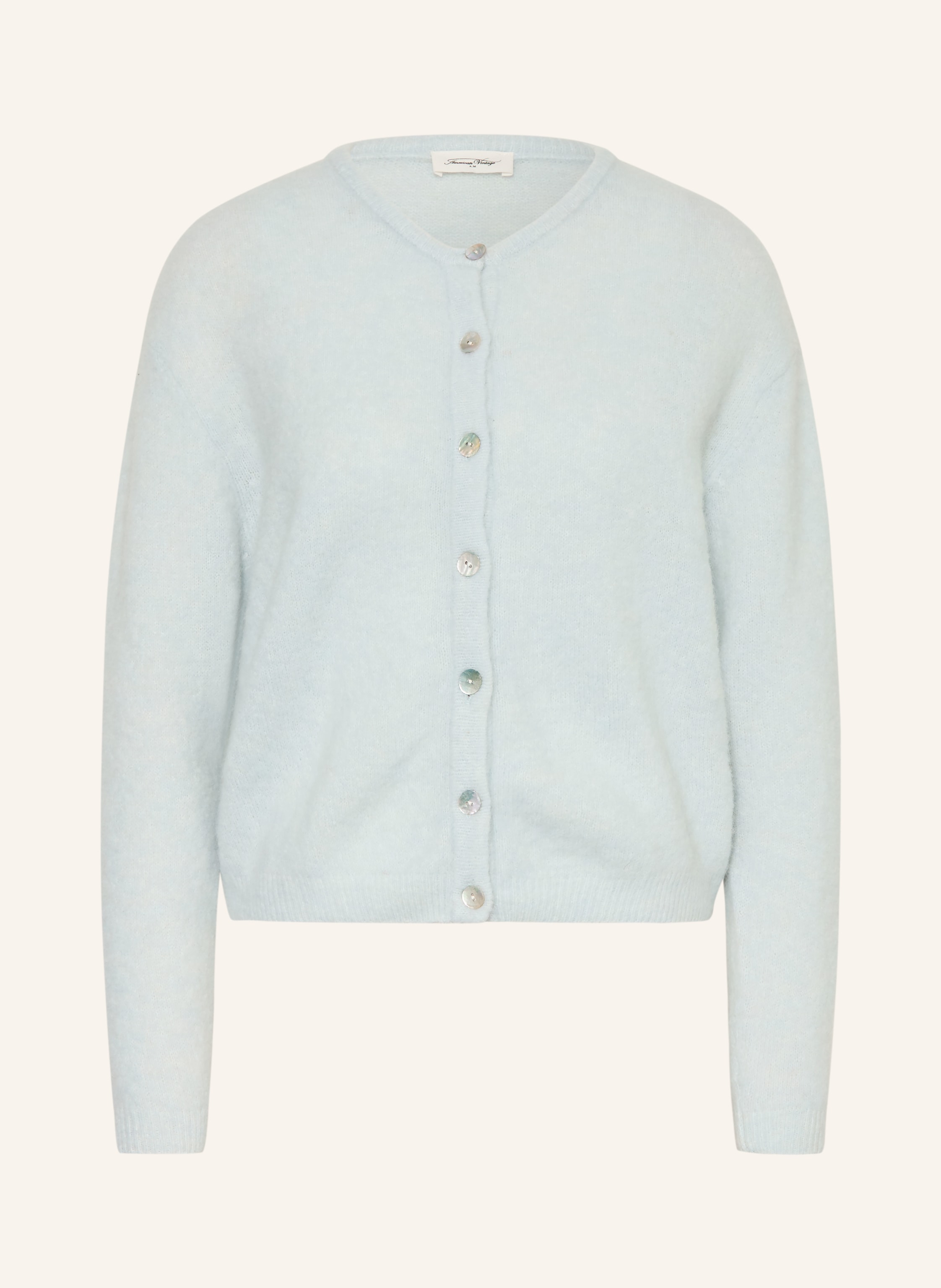 American Vintage Strickjacke Mit Alpaka blau