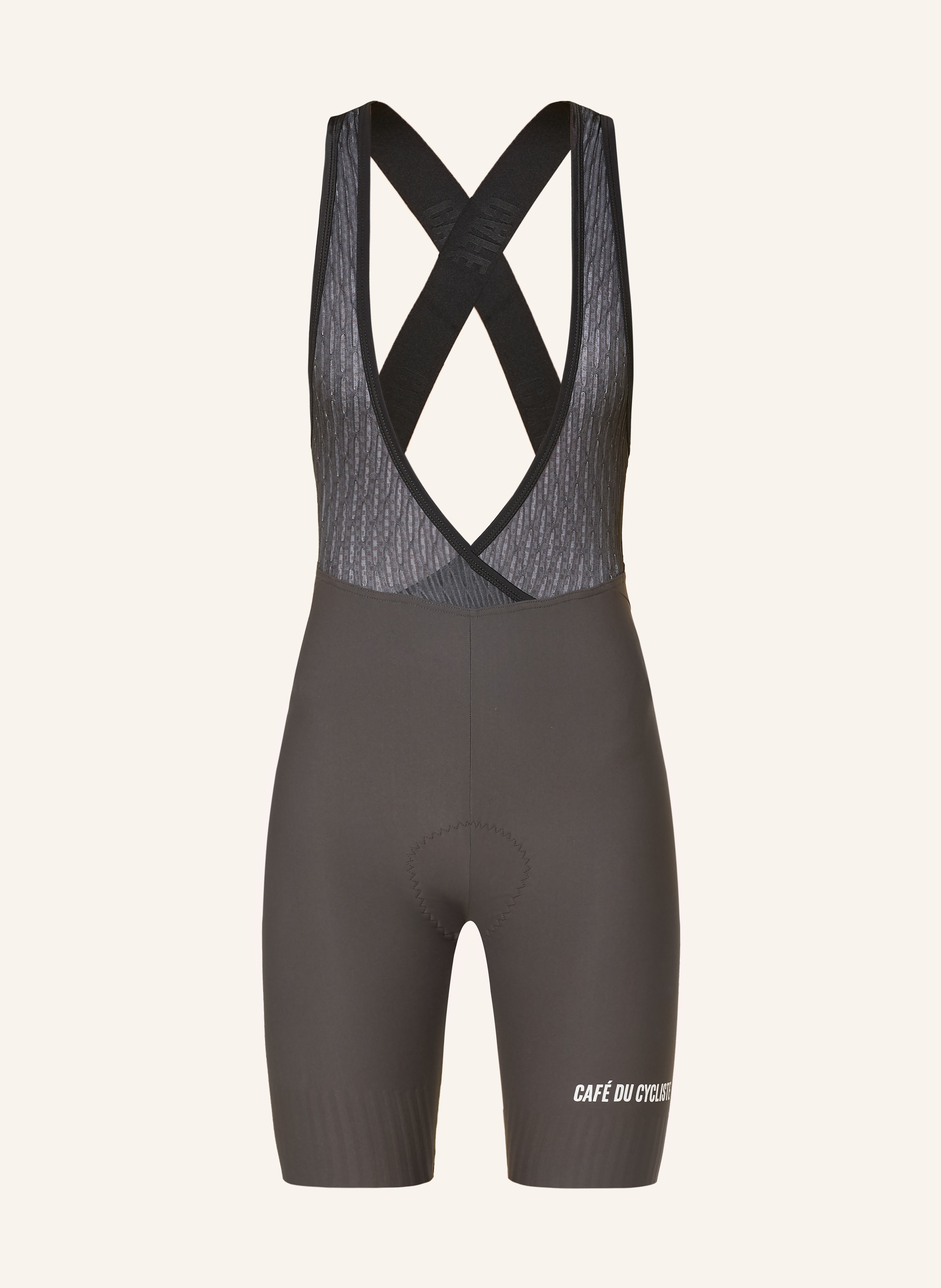 Café Du Cycliste Radhose Graziella Mit Trägern Und Gepolstertem Einsatz grau