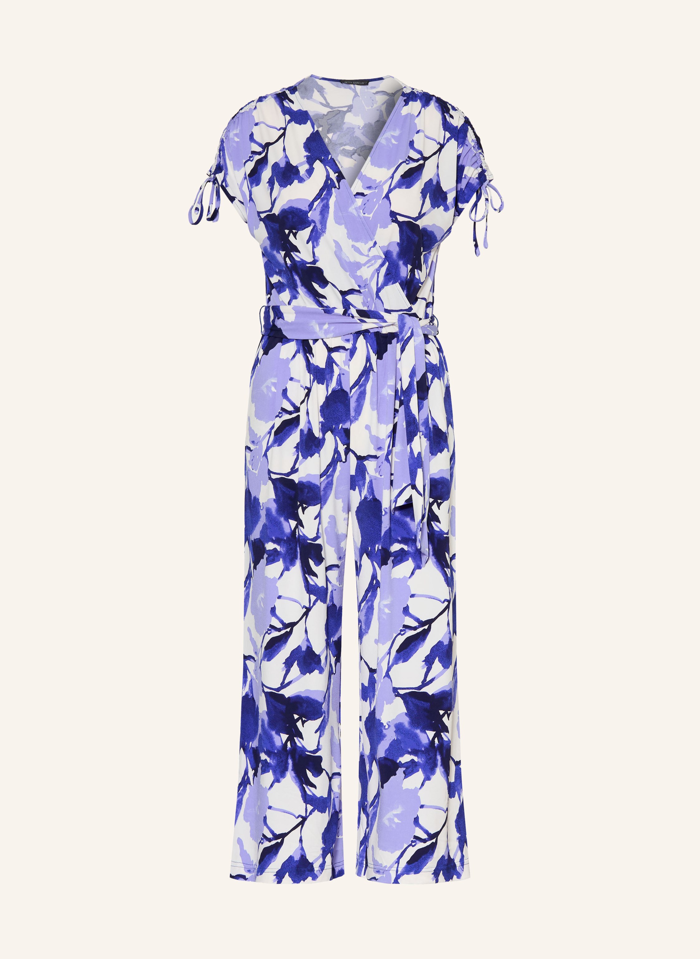 Betty Barclay Jersey-Jumpsuit In Wickeloptik blau