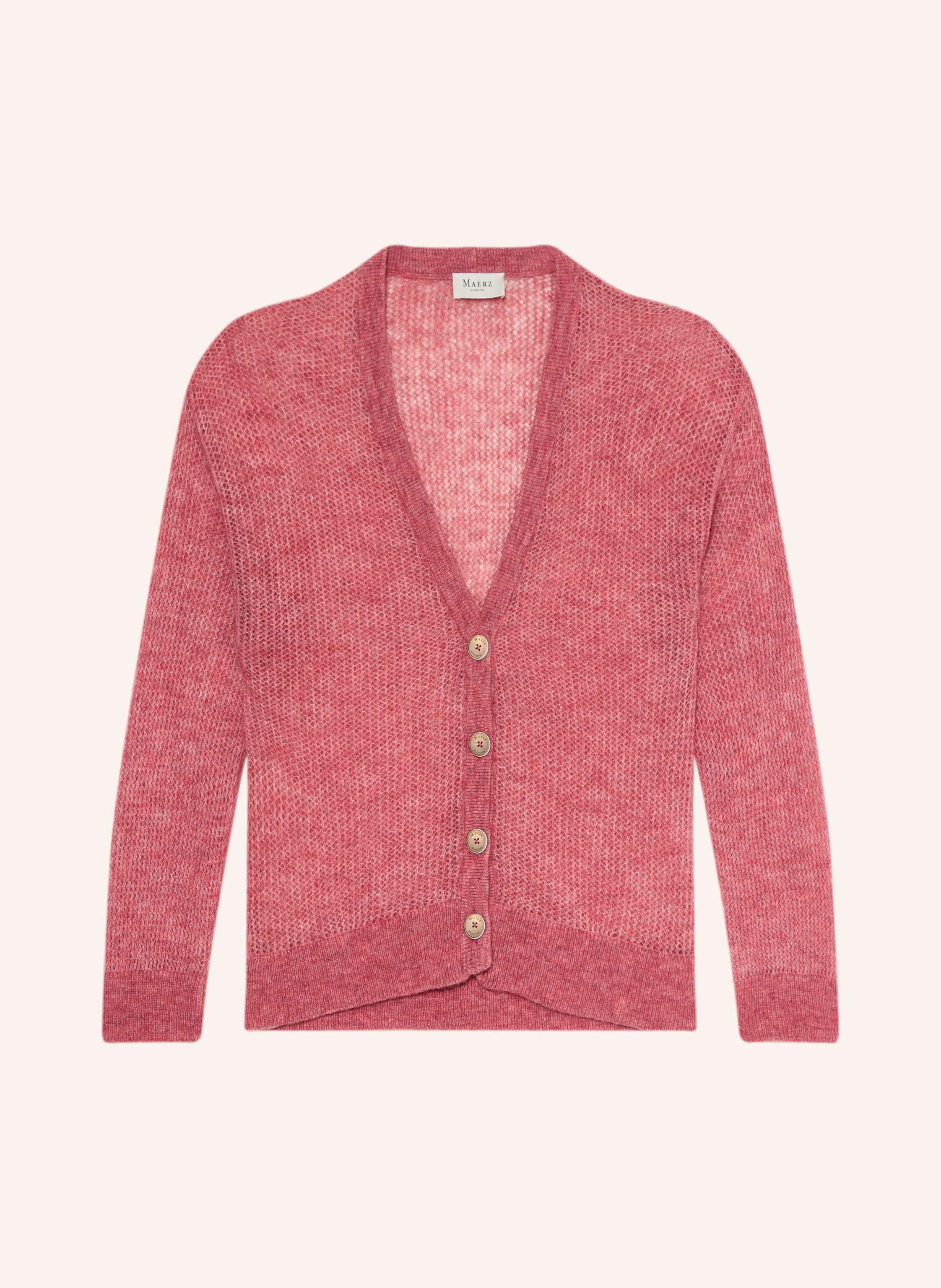 Maerz Muenchen Strickjacke Mit Alpaka rosa