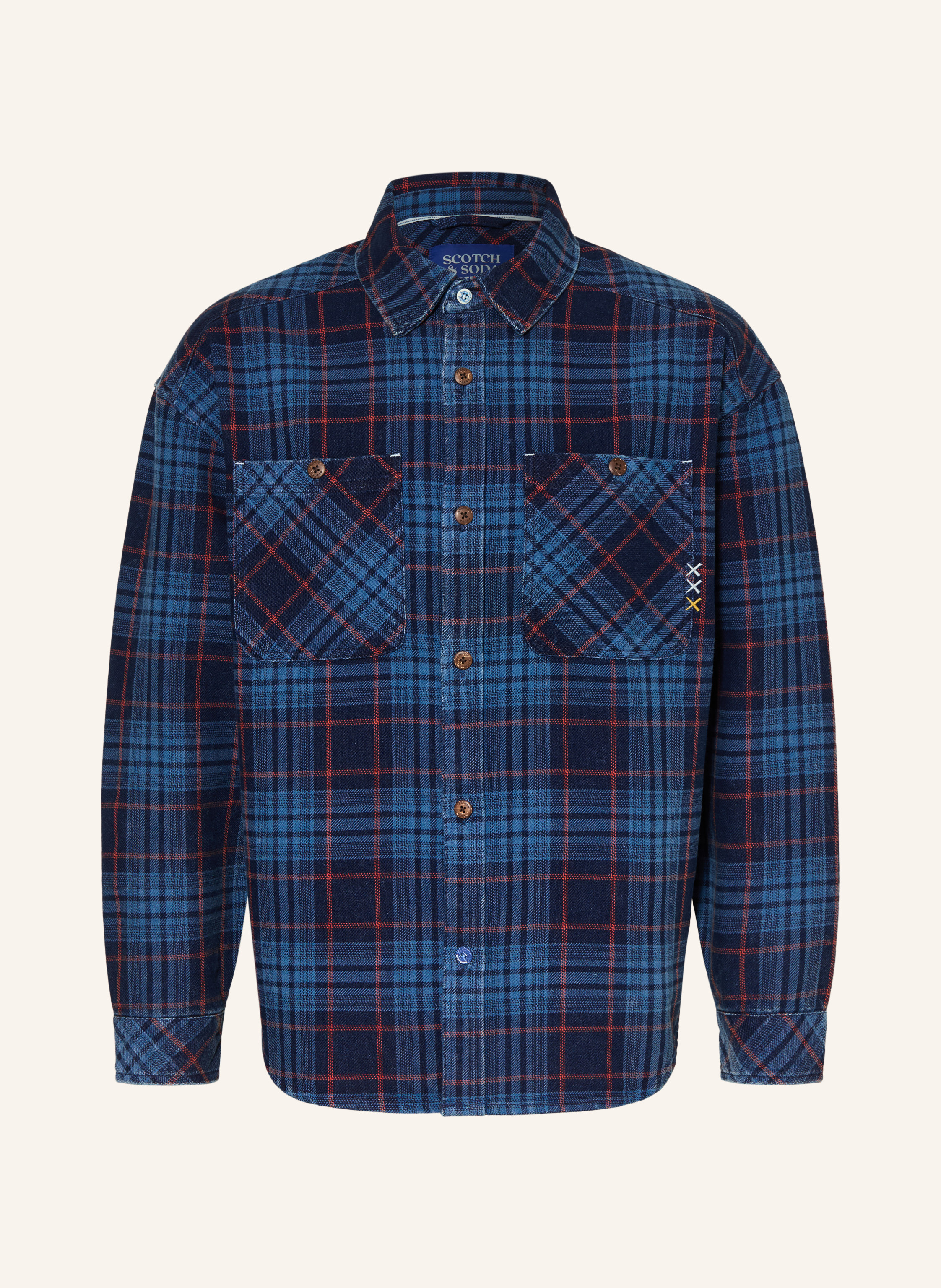 Scotch & Soda Jeans-Overshirt Loose Fit blau