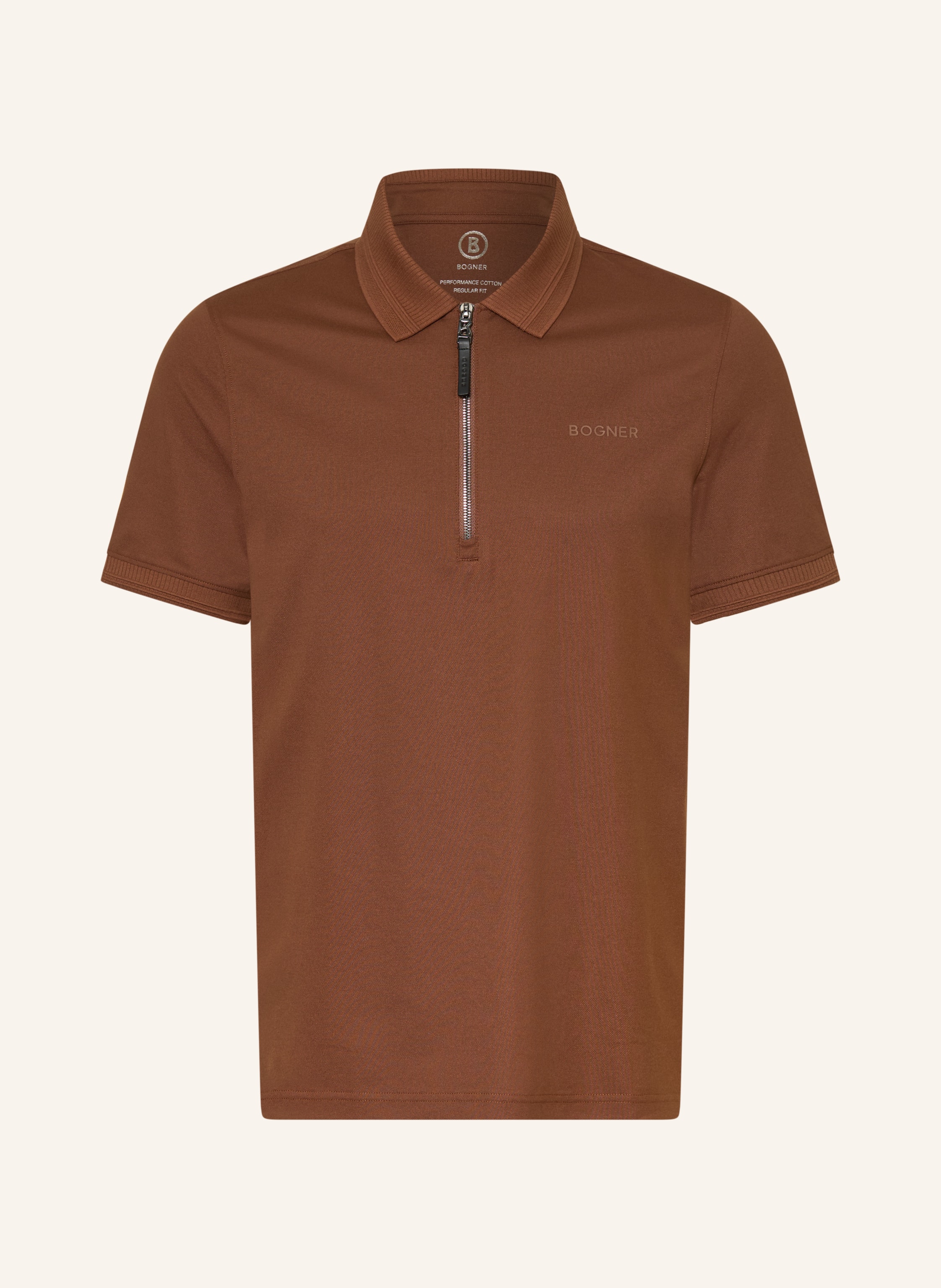 Bogner Piqué-Poloshirt Timo Regular Fit braun