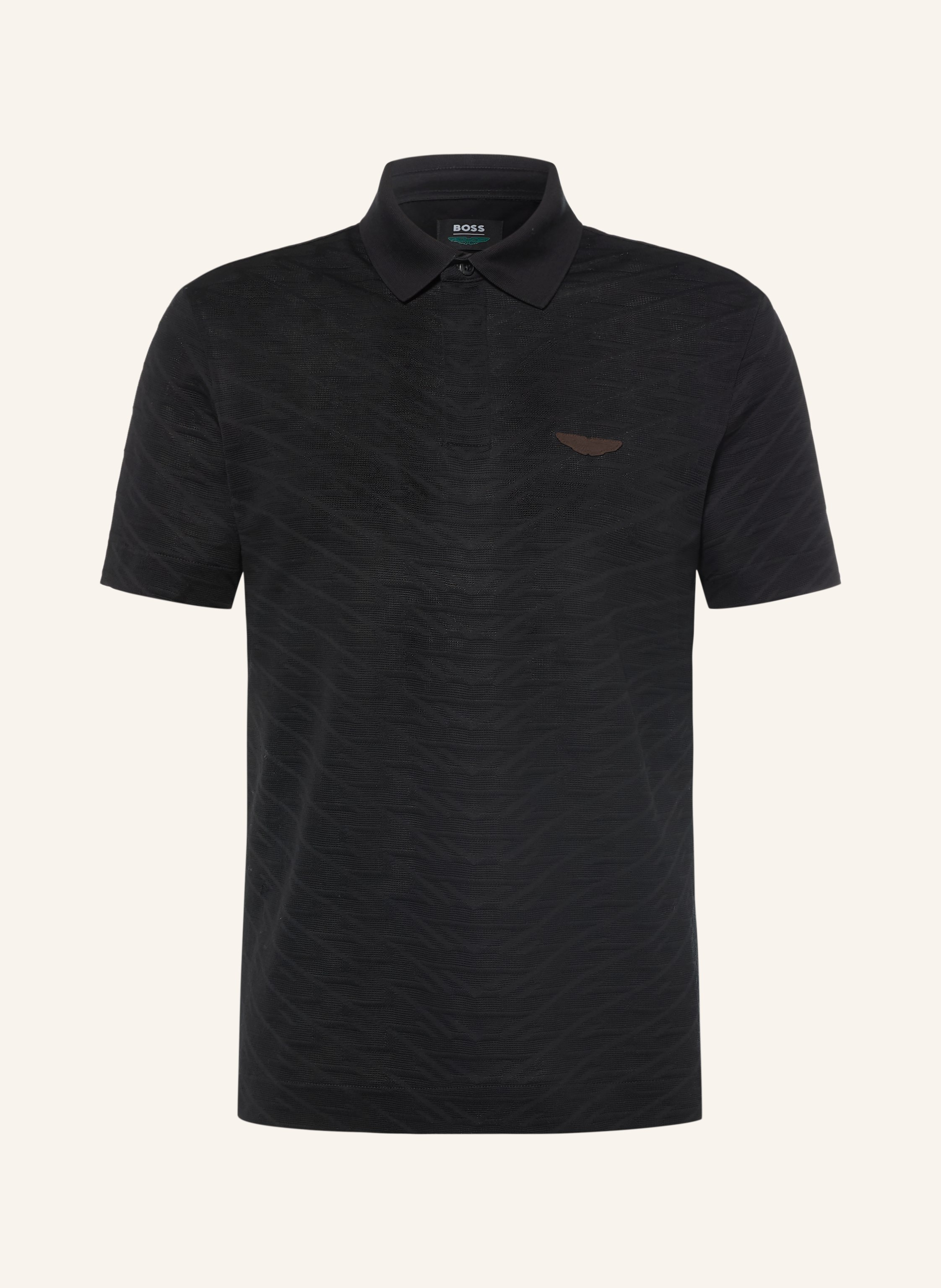 Boss Jacquard-Poloshirt C-Prout Regular Fit schwarz