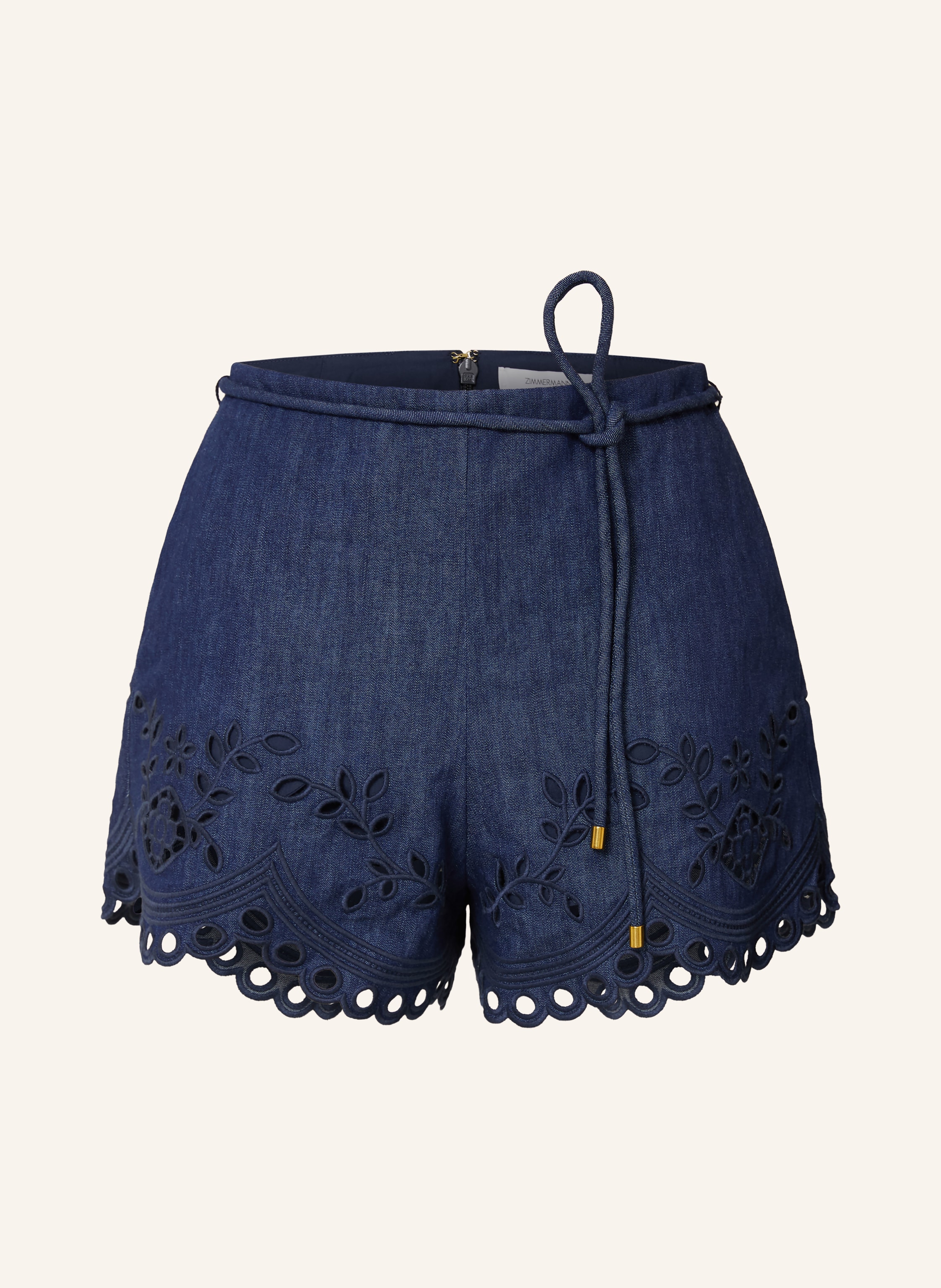 Zimmermann Jeansshorts Mahon Mit Lochspitze blau