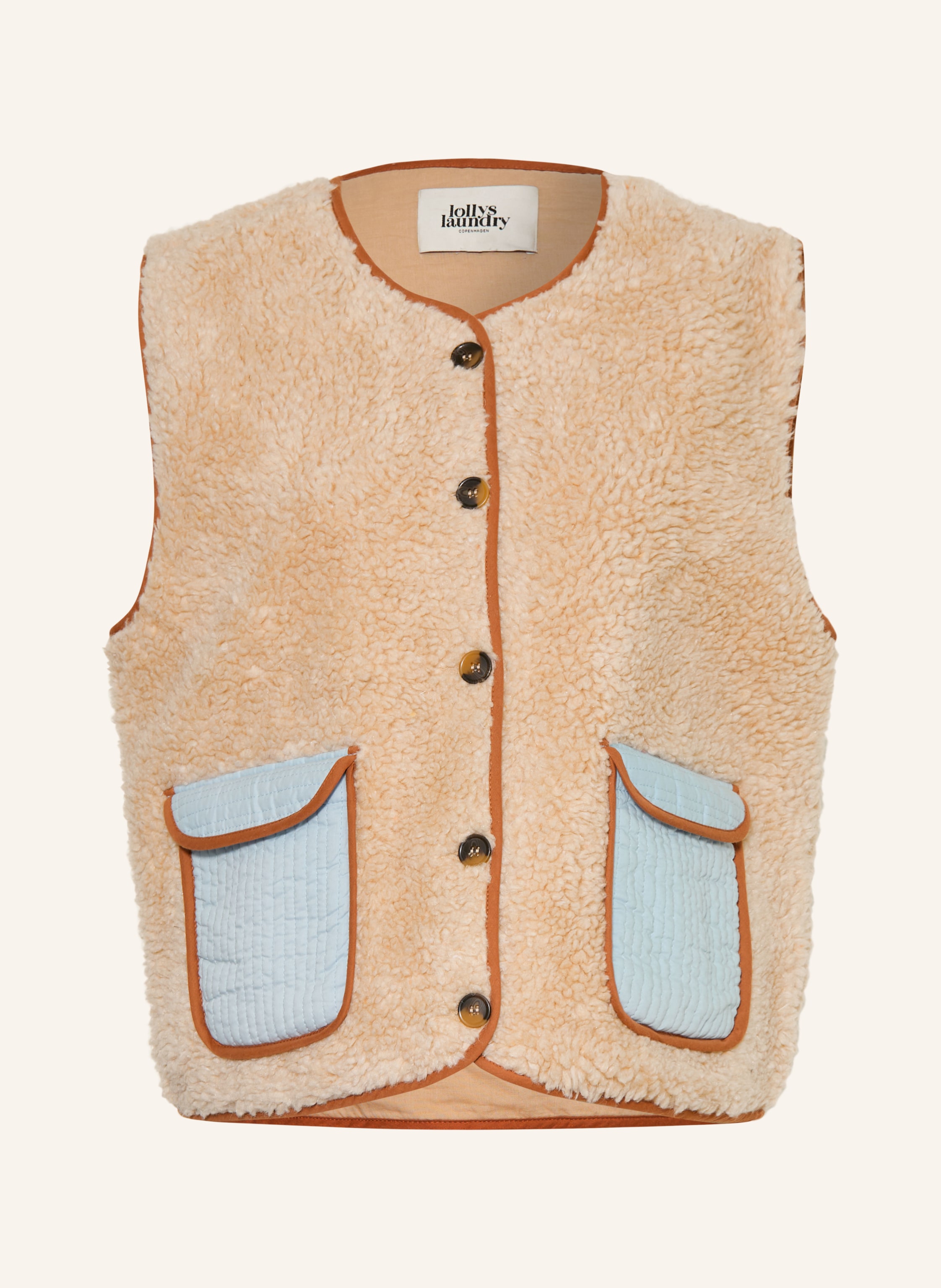 Lollys Laundry Kunstfell-Weste Jacell orange