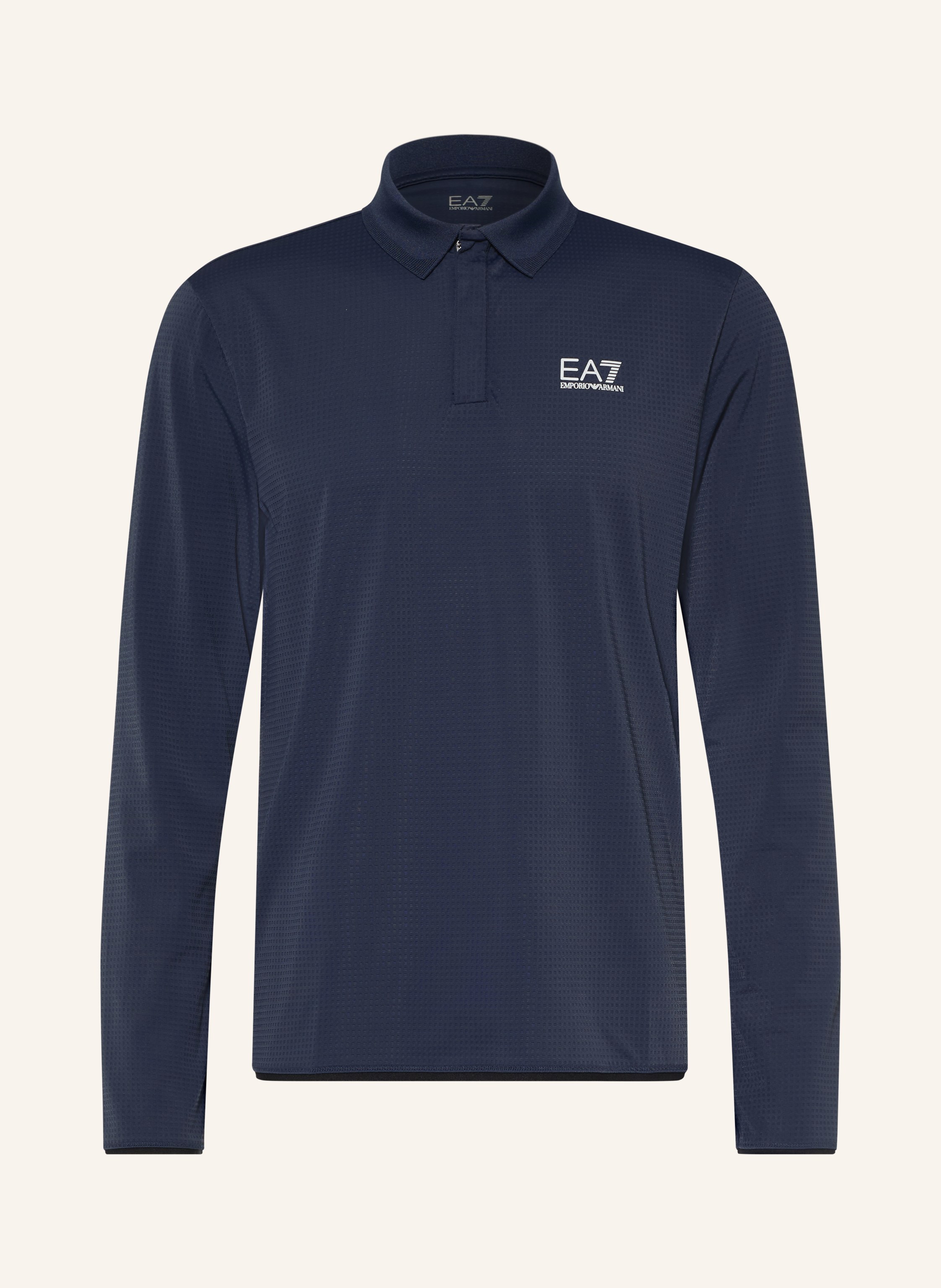 ea7 Emporio Armani Funktions-Poloshirt Regular Fit blau
