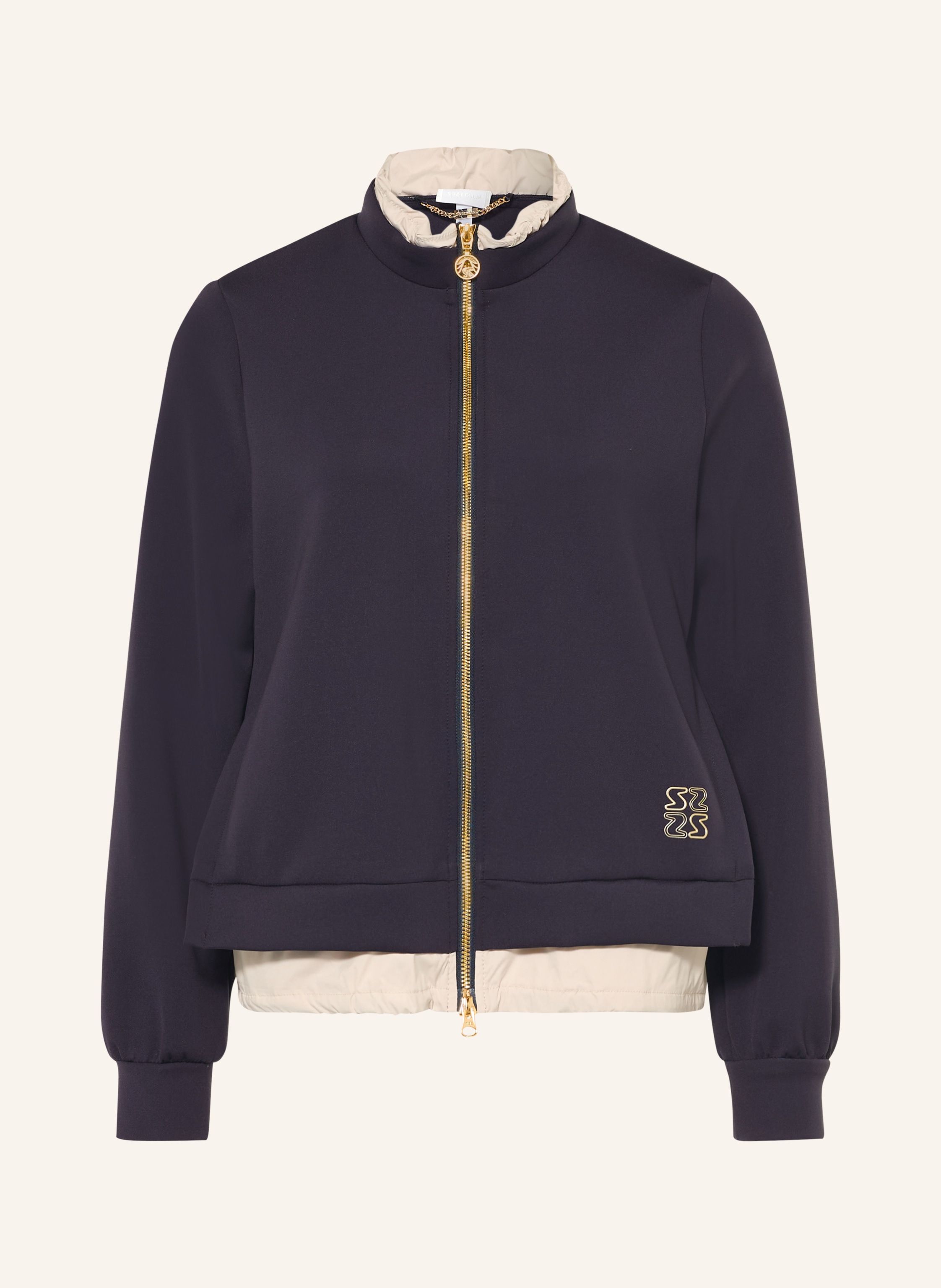 Sportalm Sweatjacke Mit Glitzergarn blau