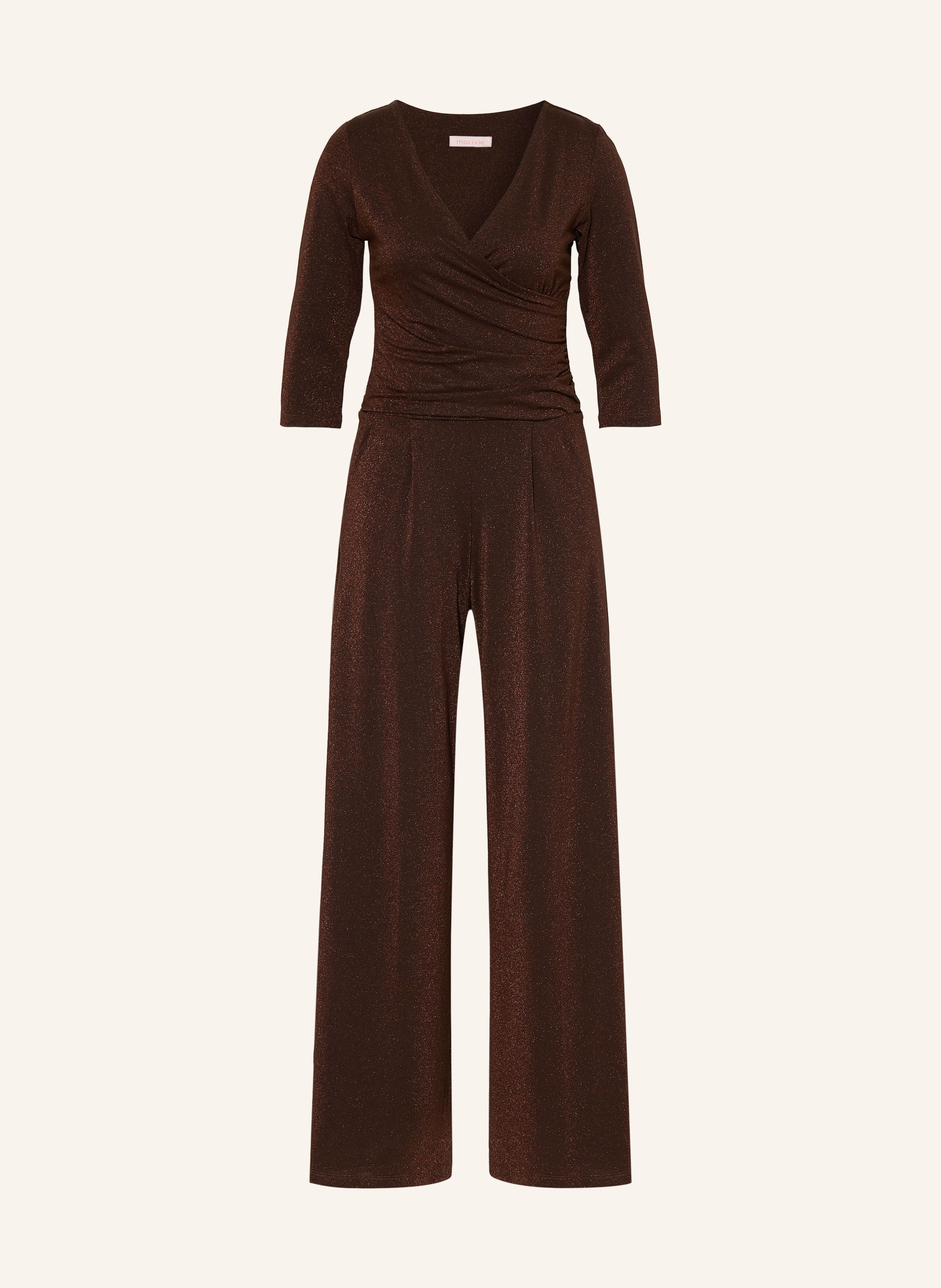 Marivie Jersey-Jumpsuit Jump In! Mit 3/4-Arm braun