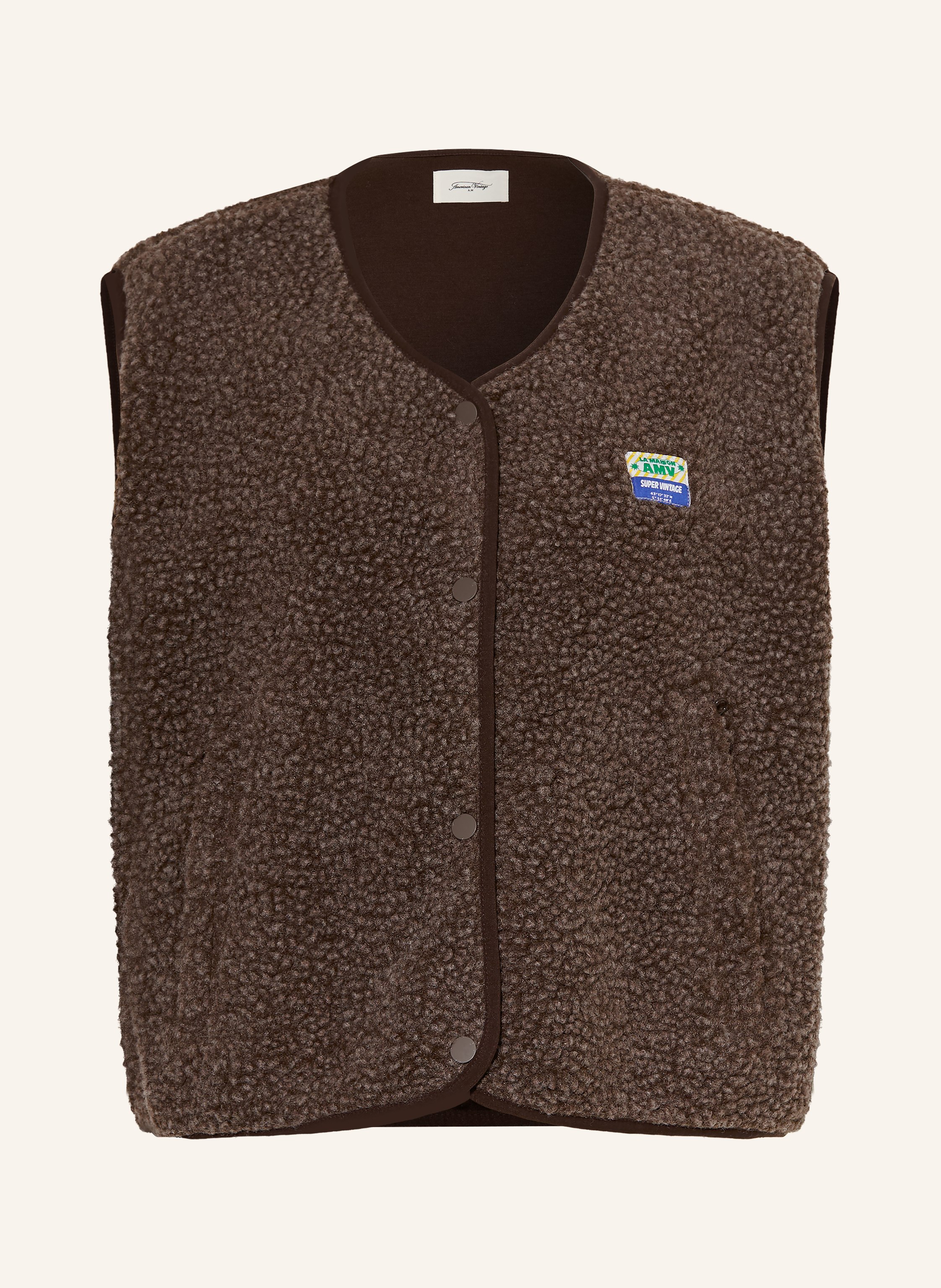 American Vintage Teddyfell-Weste braun