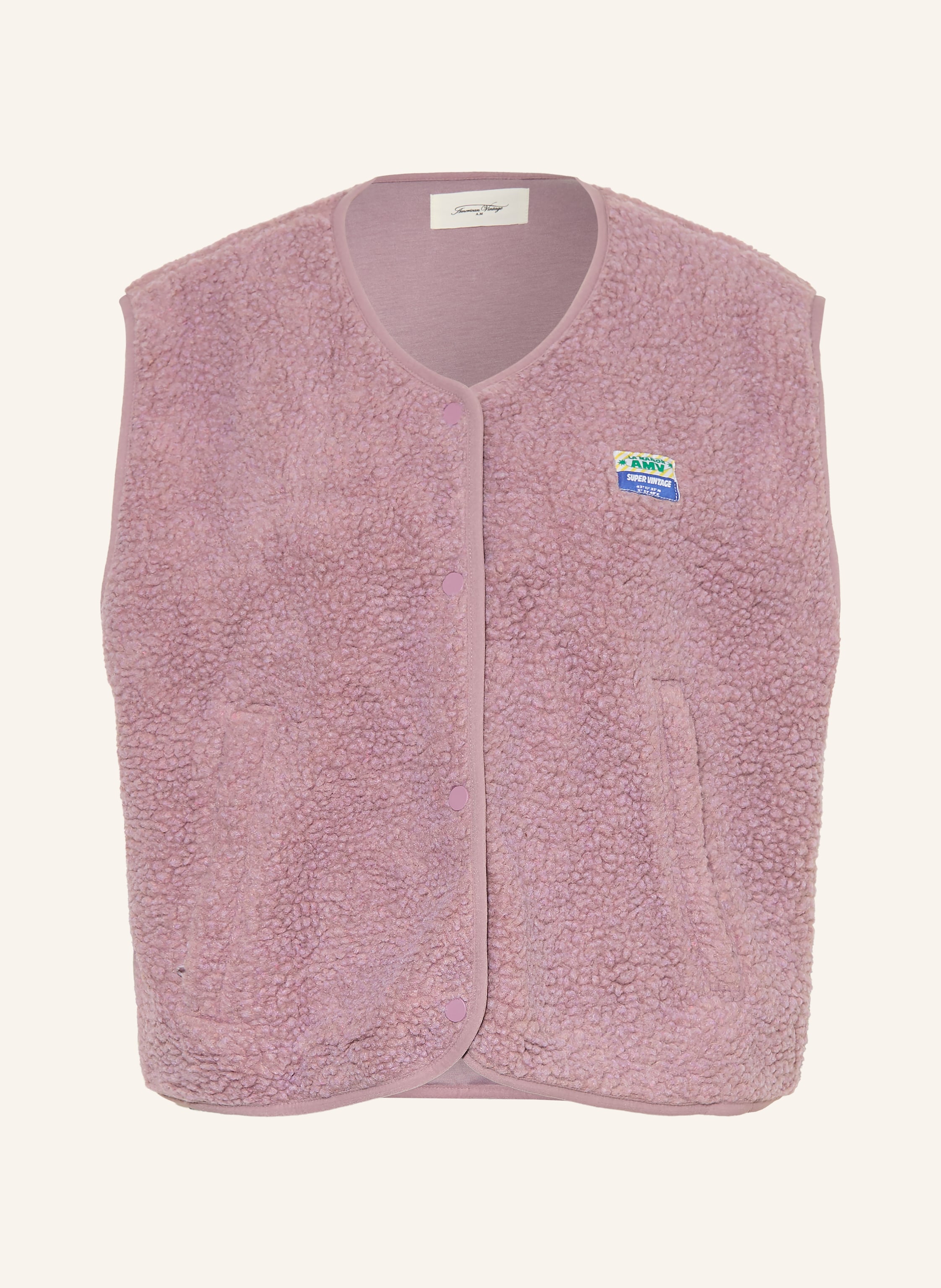 American Vintage Teddyfell-Weste rosa