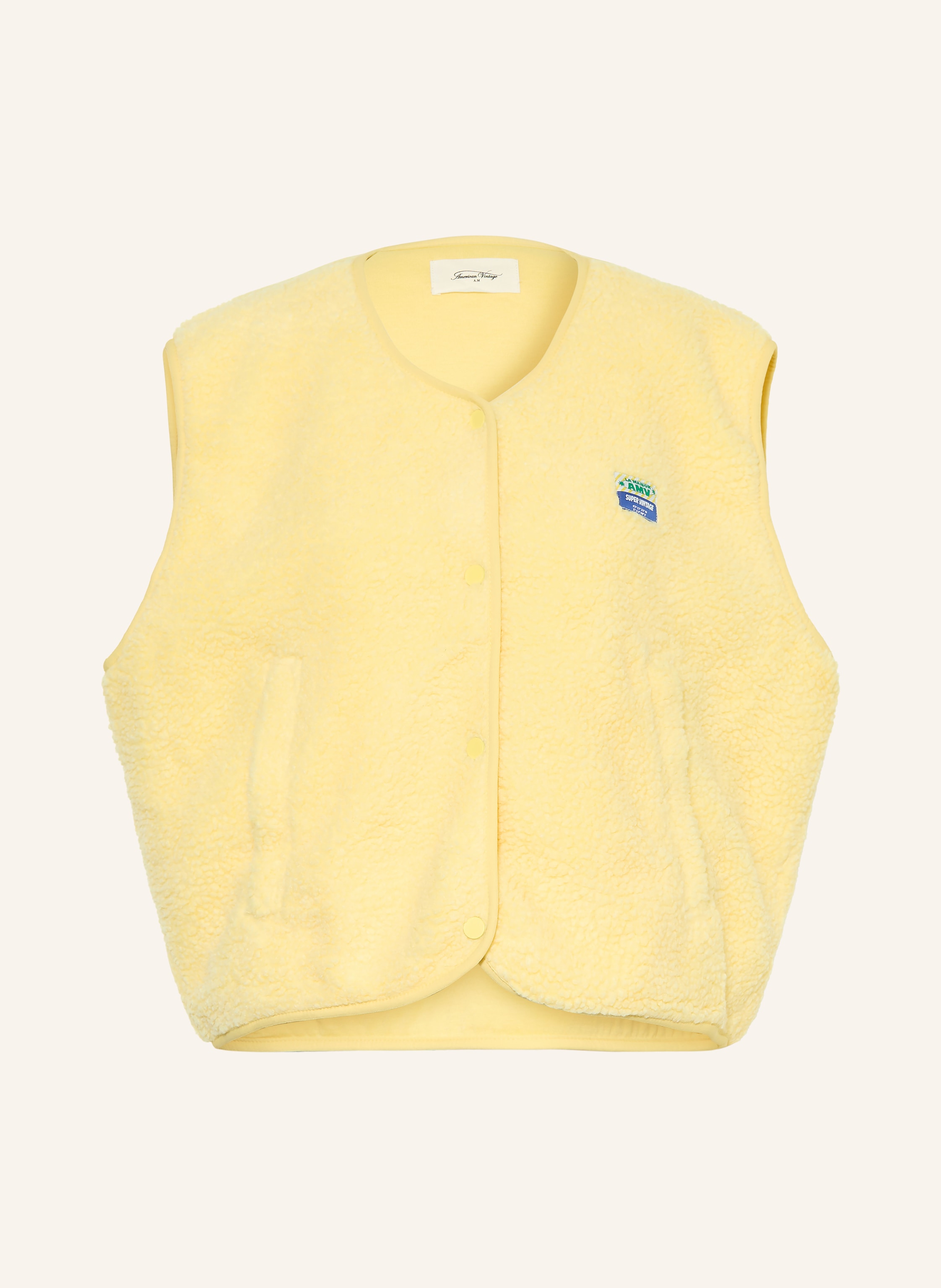 American Vintage Teddyfell-Weste gelb