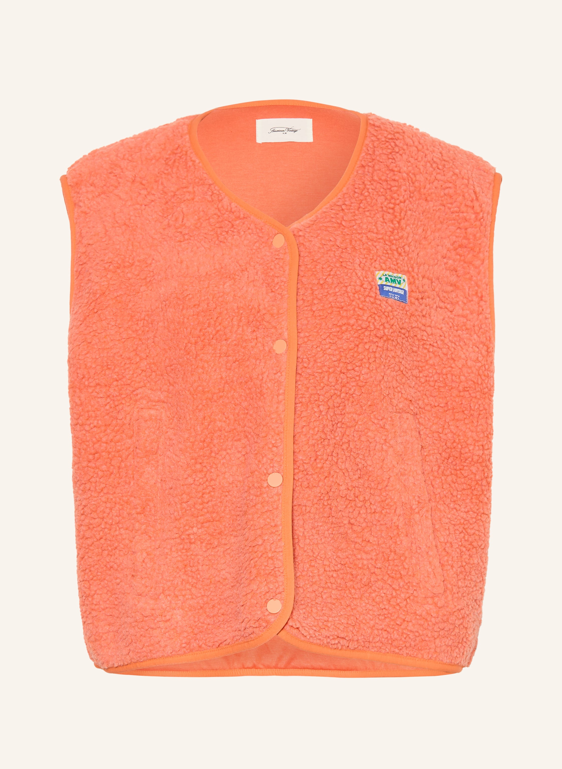 American Vintage Teddyfell-Weste orange