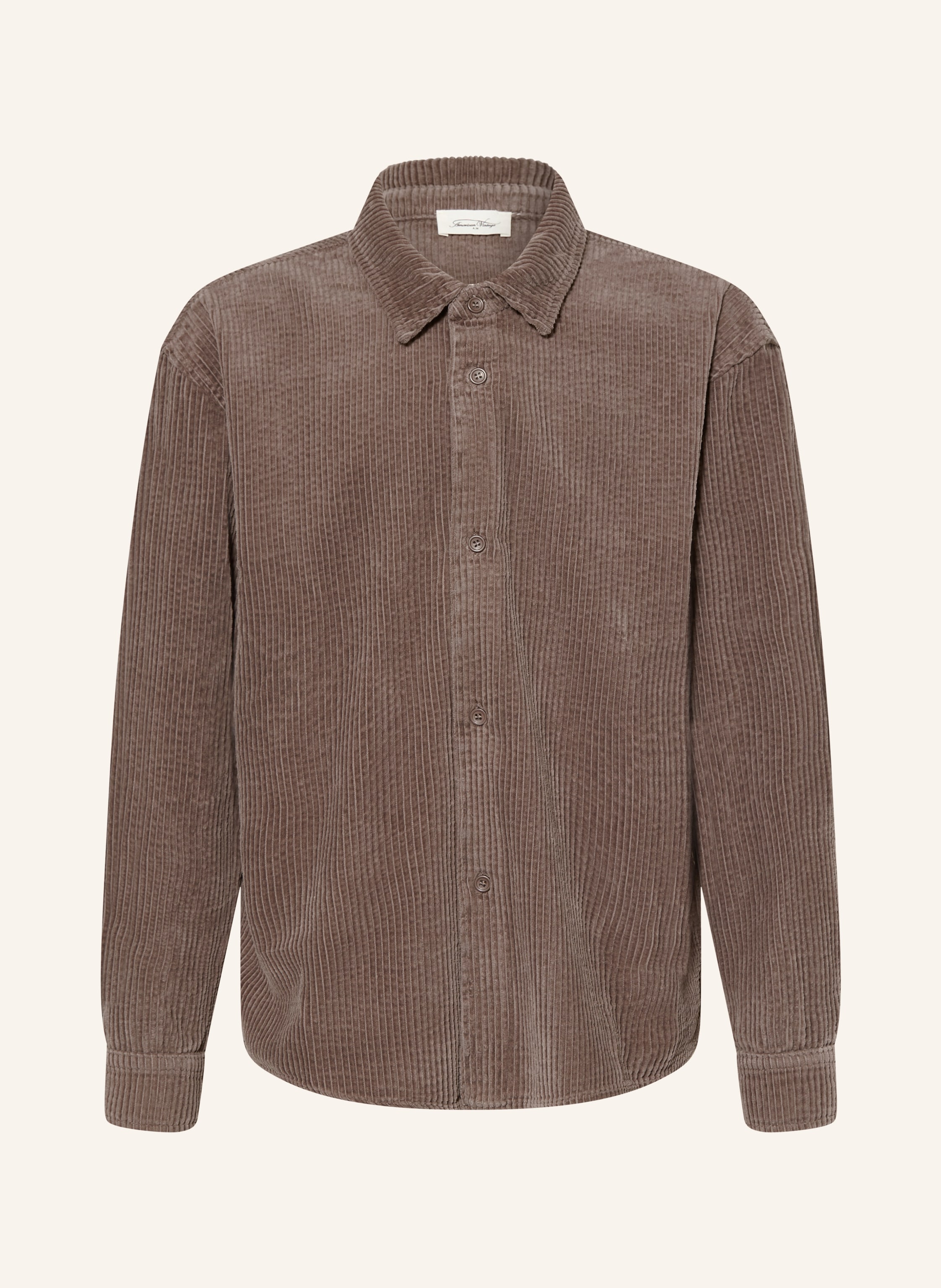 American Vintage Cord-Overshirt beige